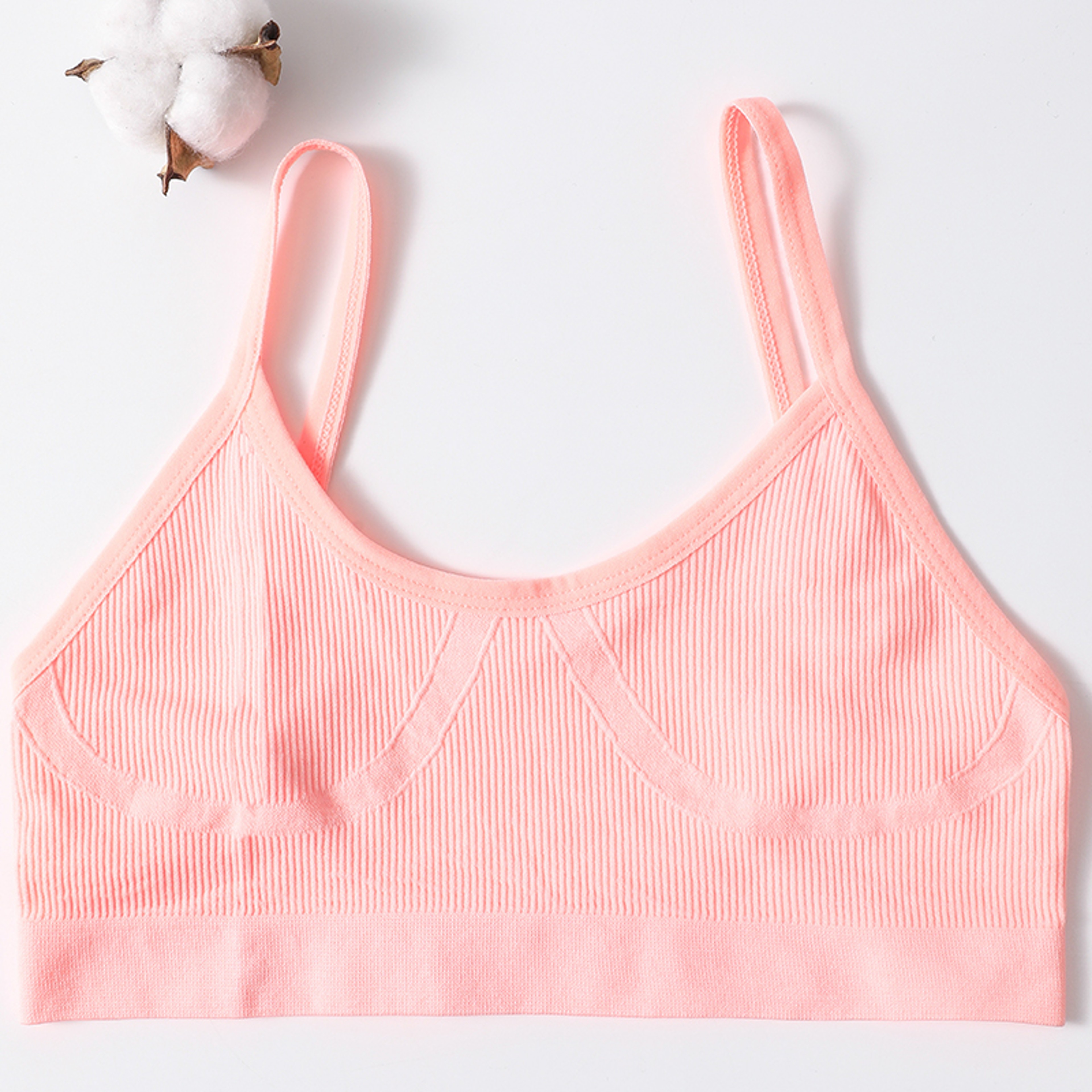 Womens Seamless Ribbed Wireless Bralette with U Back Design – view 13