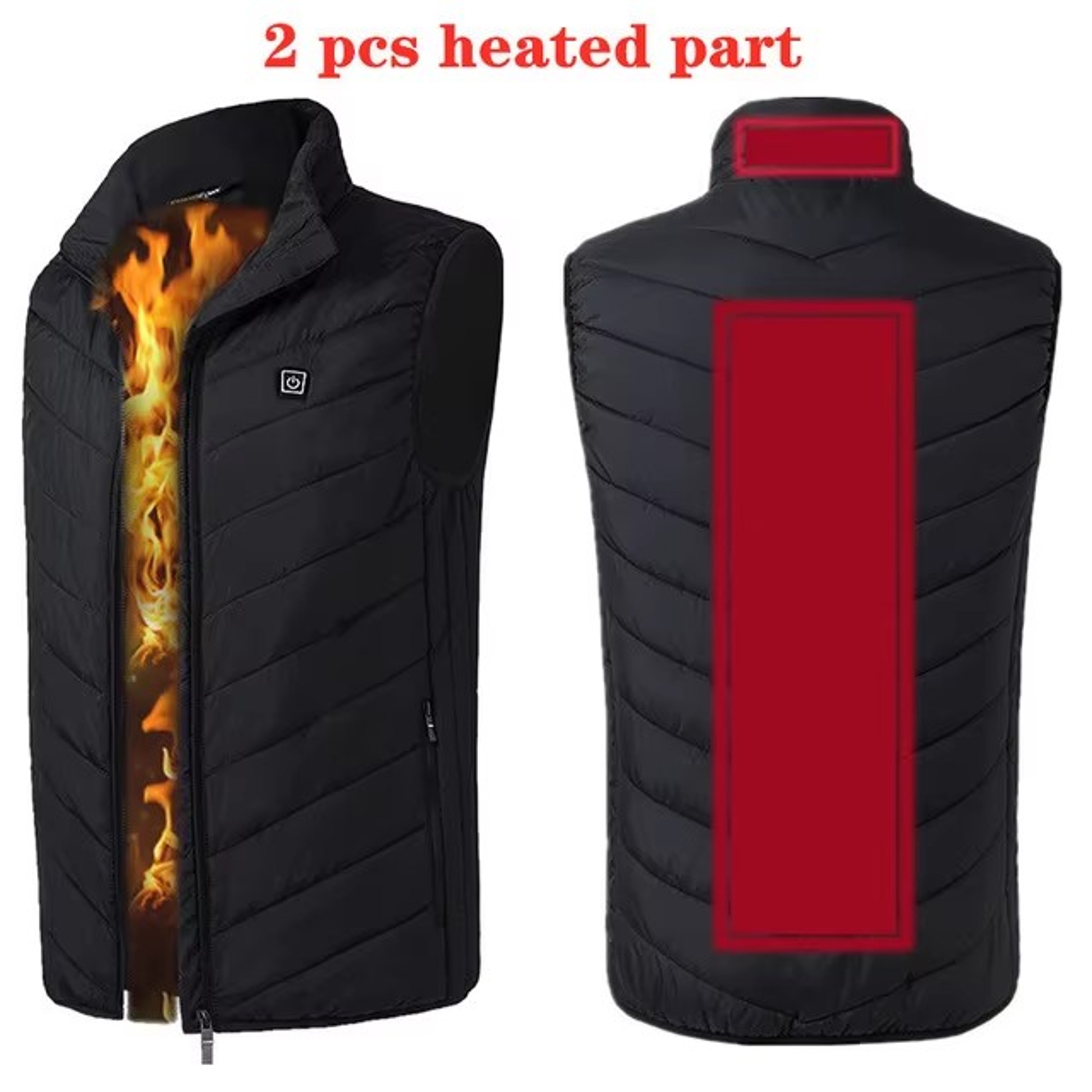 Mens USB Heated Vest With Seventeen Heating Zones For Winter Outdoor Activities 6