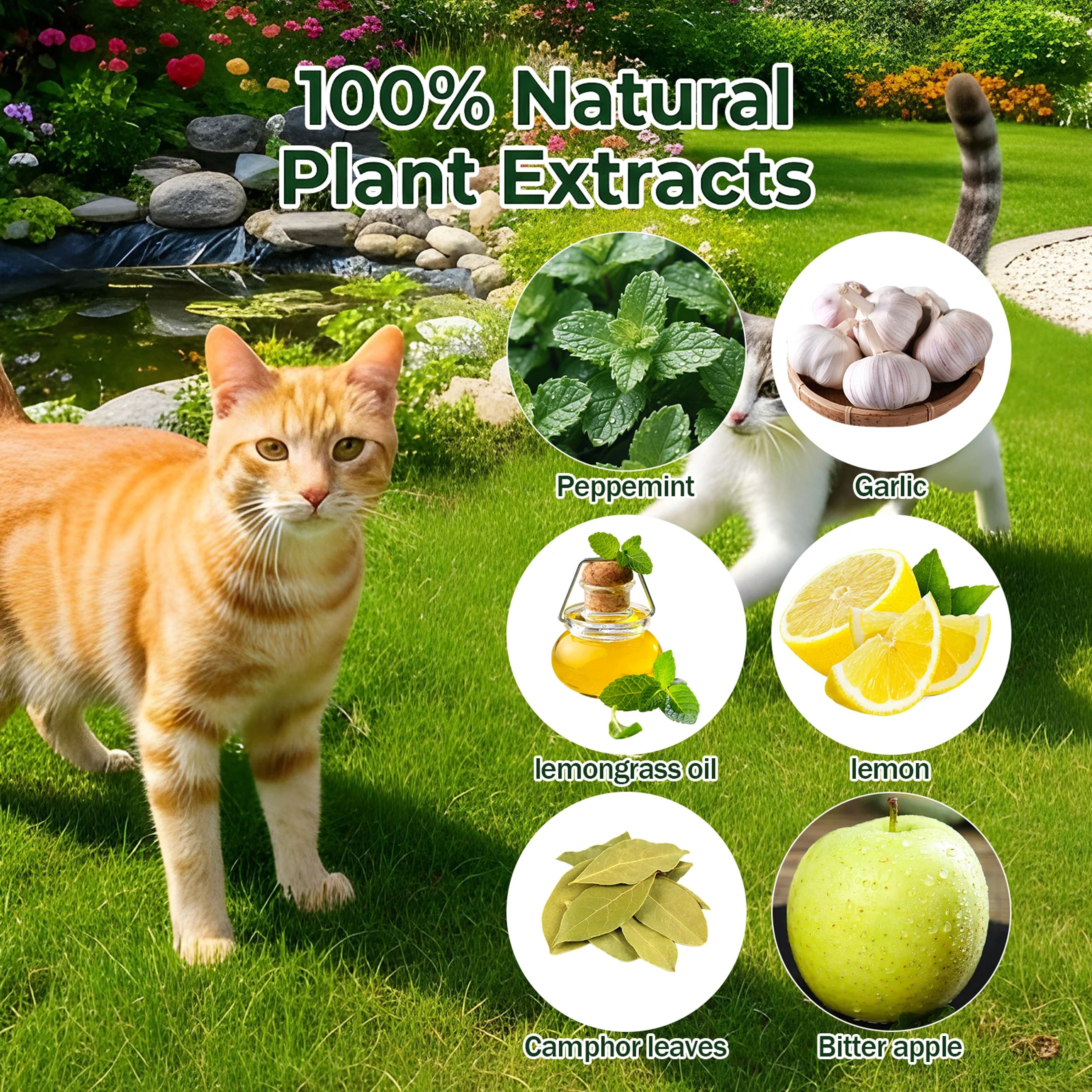 Twelve Piece Natural Cat Repellent Balls with Peppermint Oil for Yard and Garden – view 2