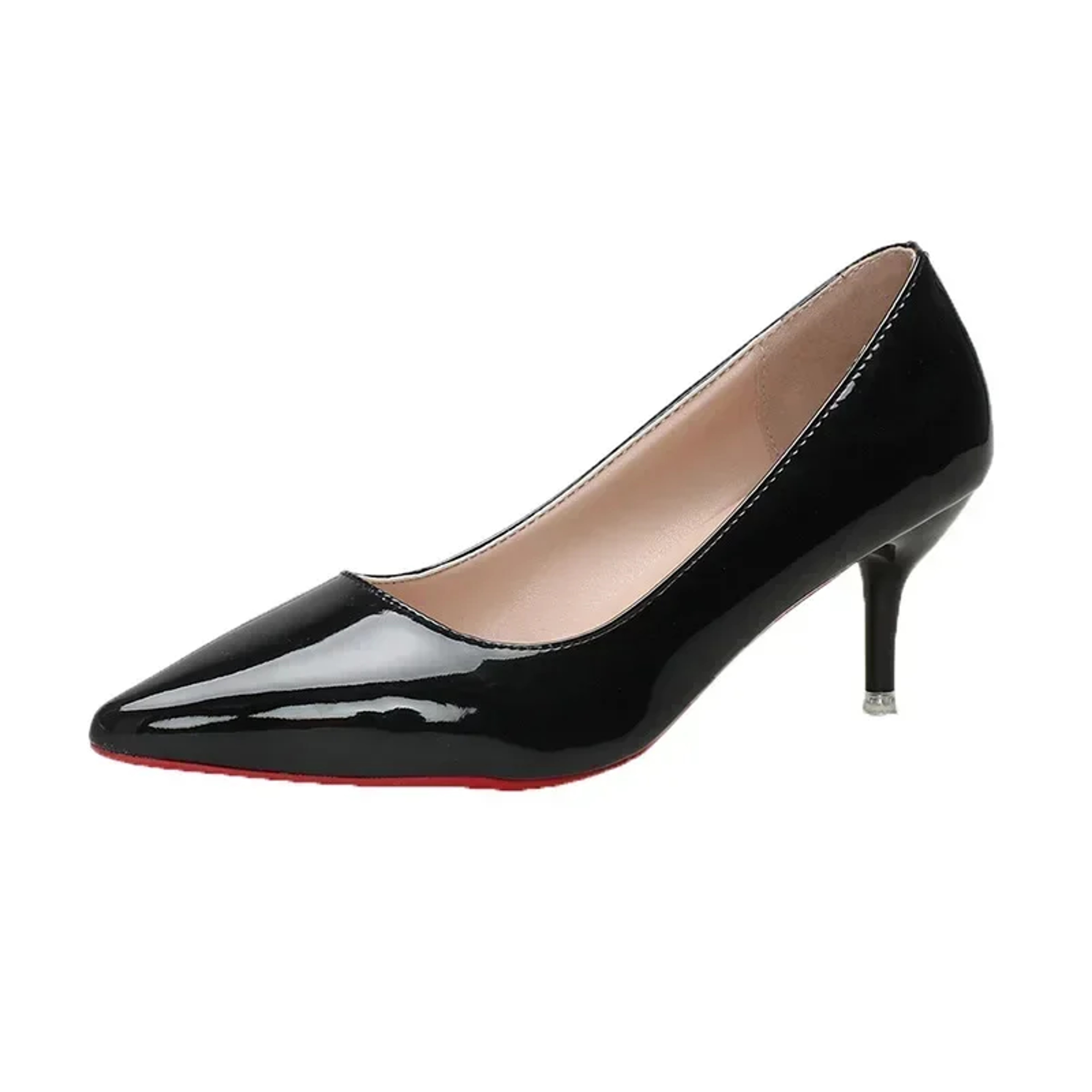 Womens Pointed Toe Stiletto High Heels with Red Bottoms – view 8