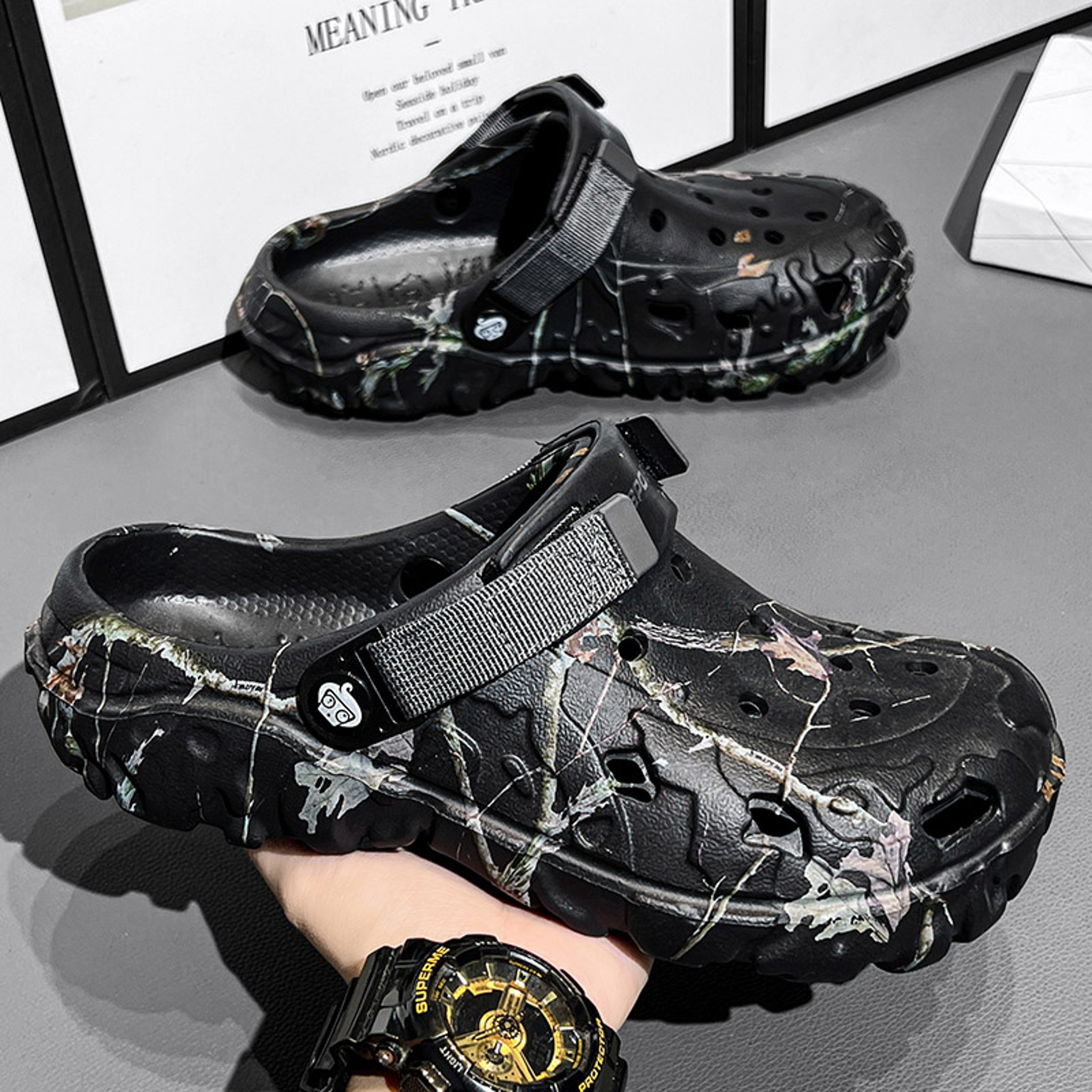 Mens Lightweight EVA Slip On Clogs with Anti Slip Soles – view 3