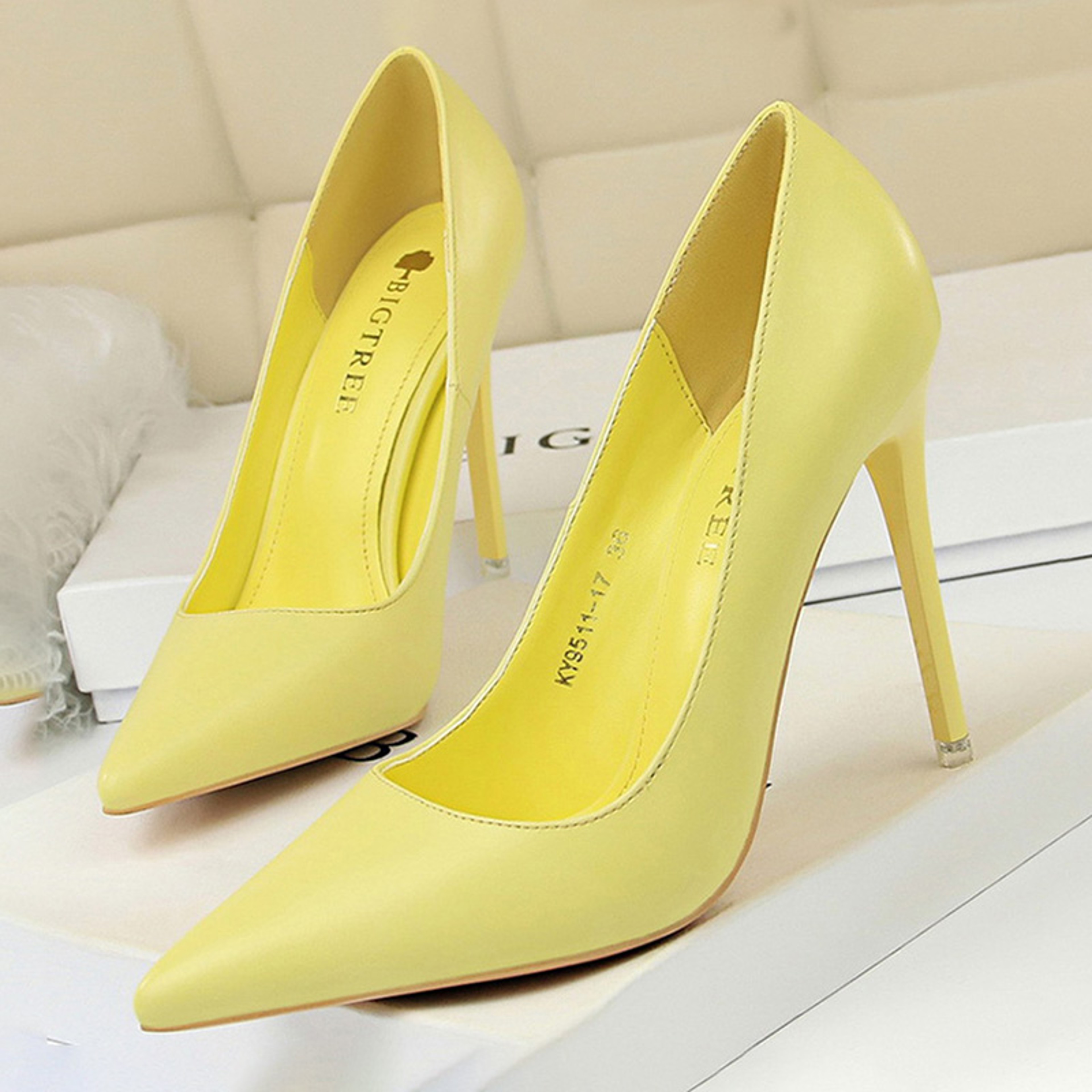 Womens Pointed Toe Stiletto Pumps Slip On High Heels for Weddings and Parties – view 5