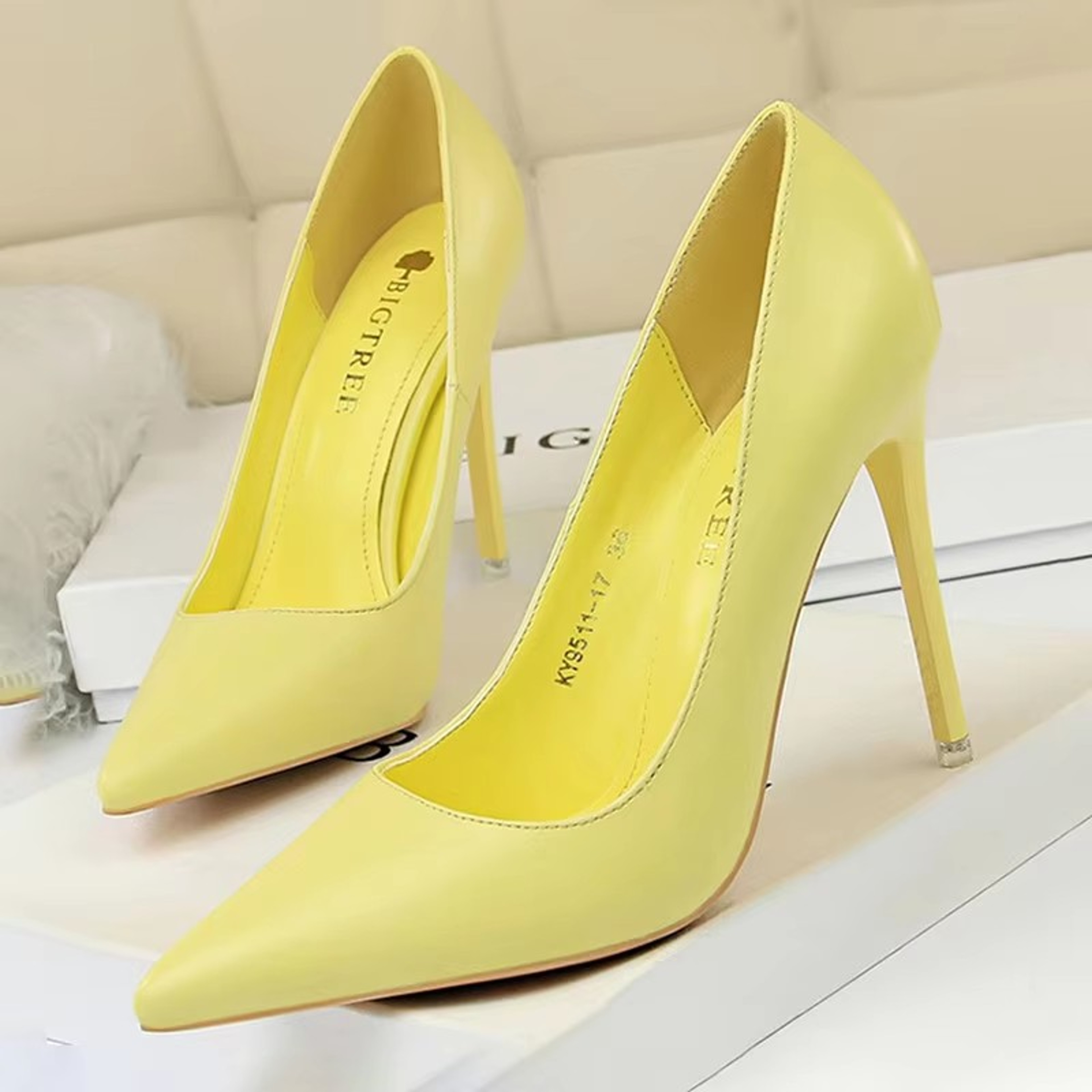 Womens Pointed Toe Stiletto Pumps Slip On High Heels for Weddings and Parties – view 9