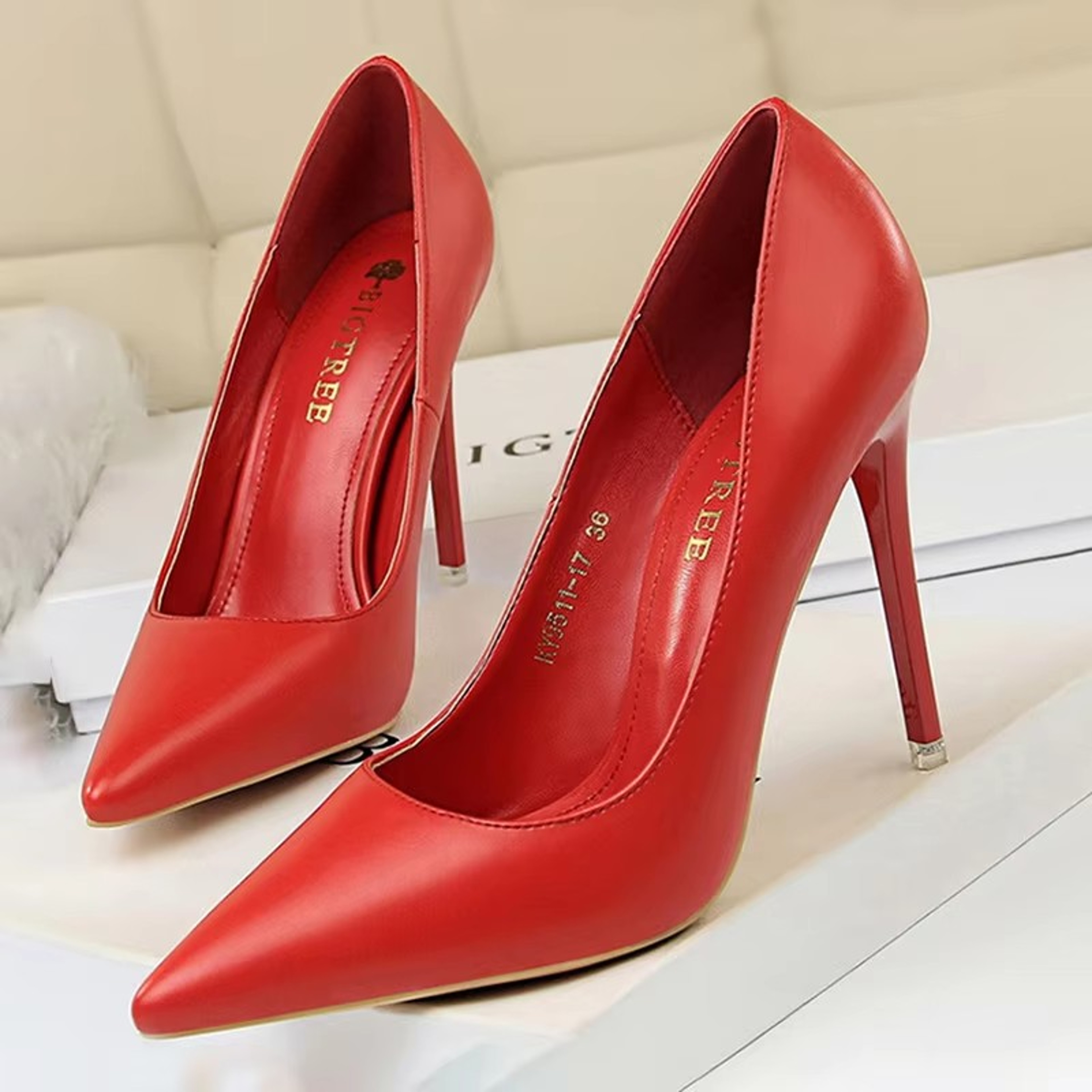 Womens Pointed Toe Stiletto Pumps Slip On High Heels for Weddings and Parties – view 20