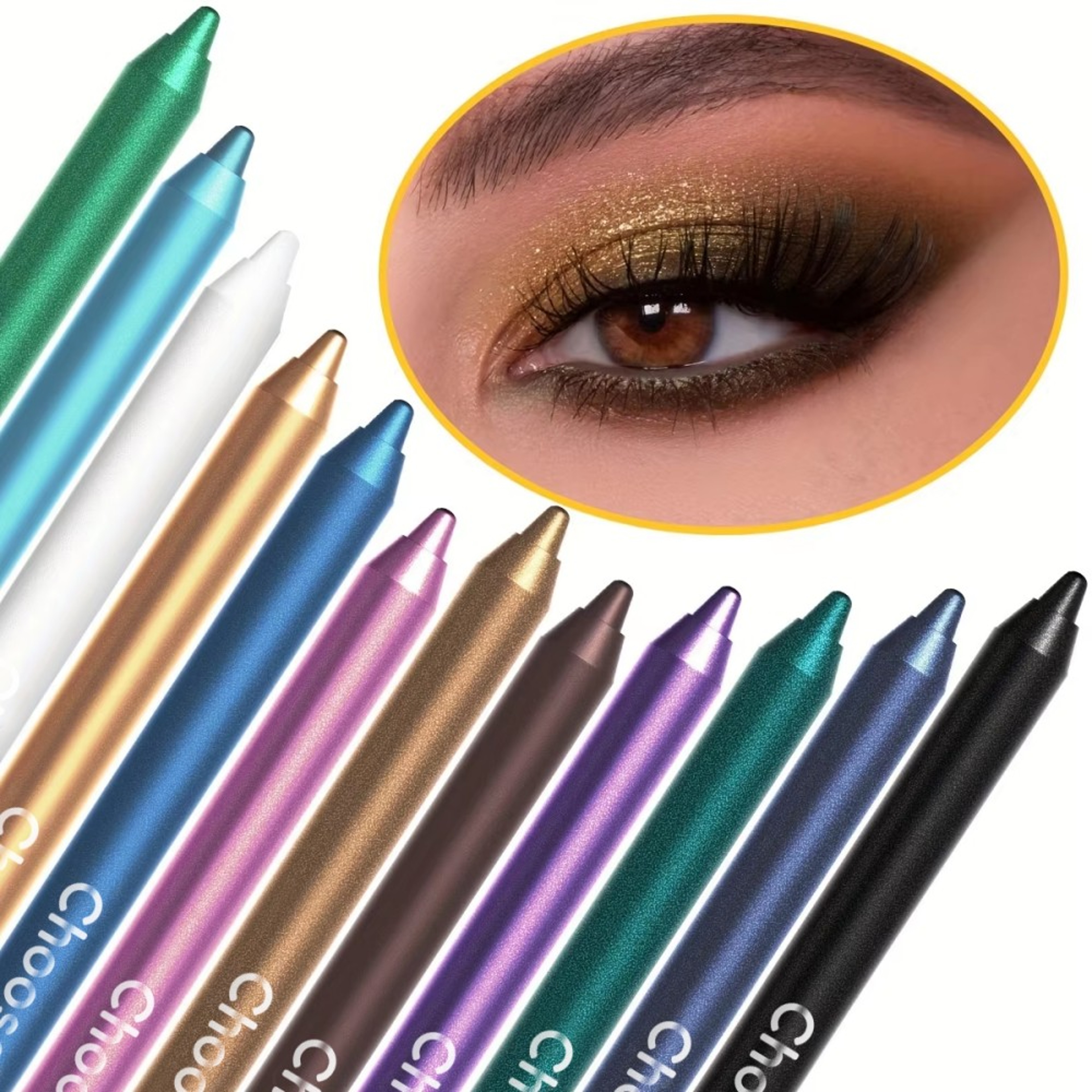 Twelve Piece Waterproof Shimmer Eyeliner and Eyeshadow Pen Set – view 1