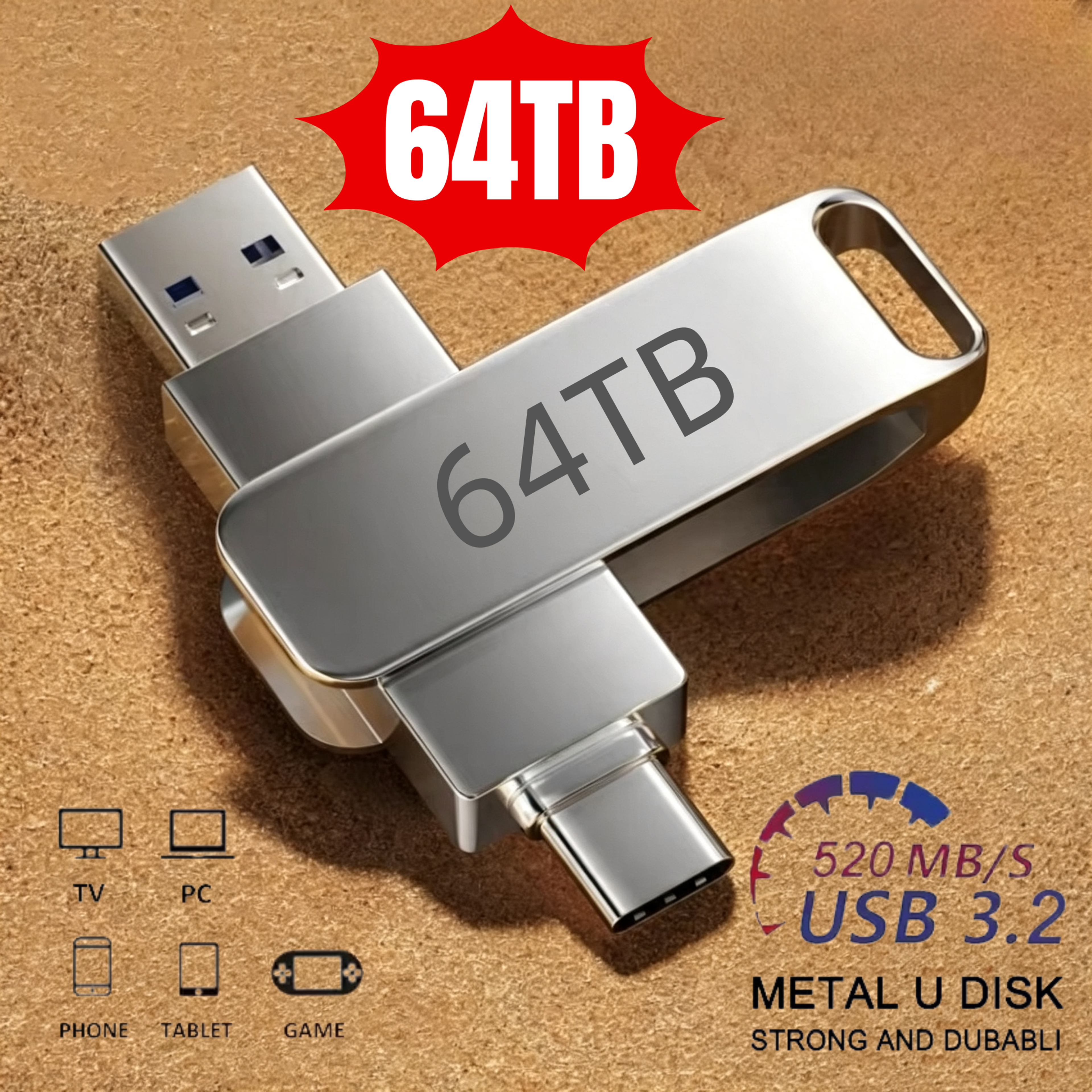 USB Metal Flash Drive With Waterproof Design And Multiple Storage Options 0