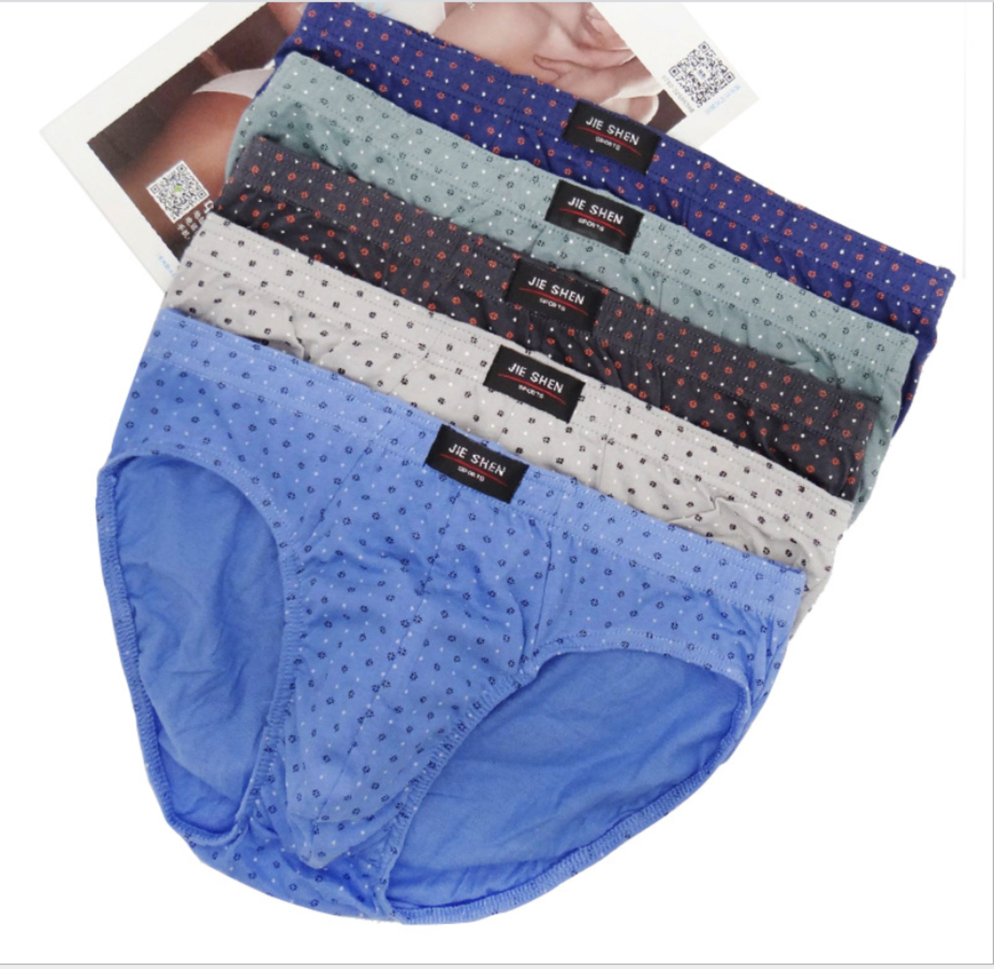 Mens Cotton Briefs five Pack Soft Breathable Everyday Underwear – view 3