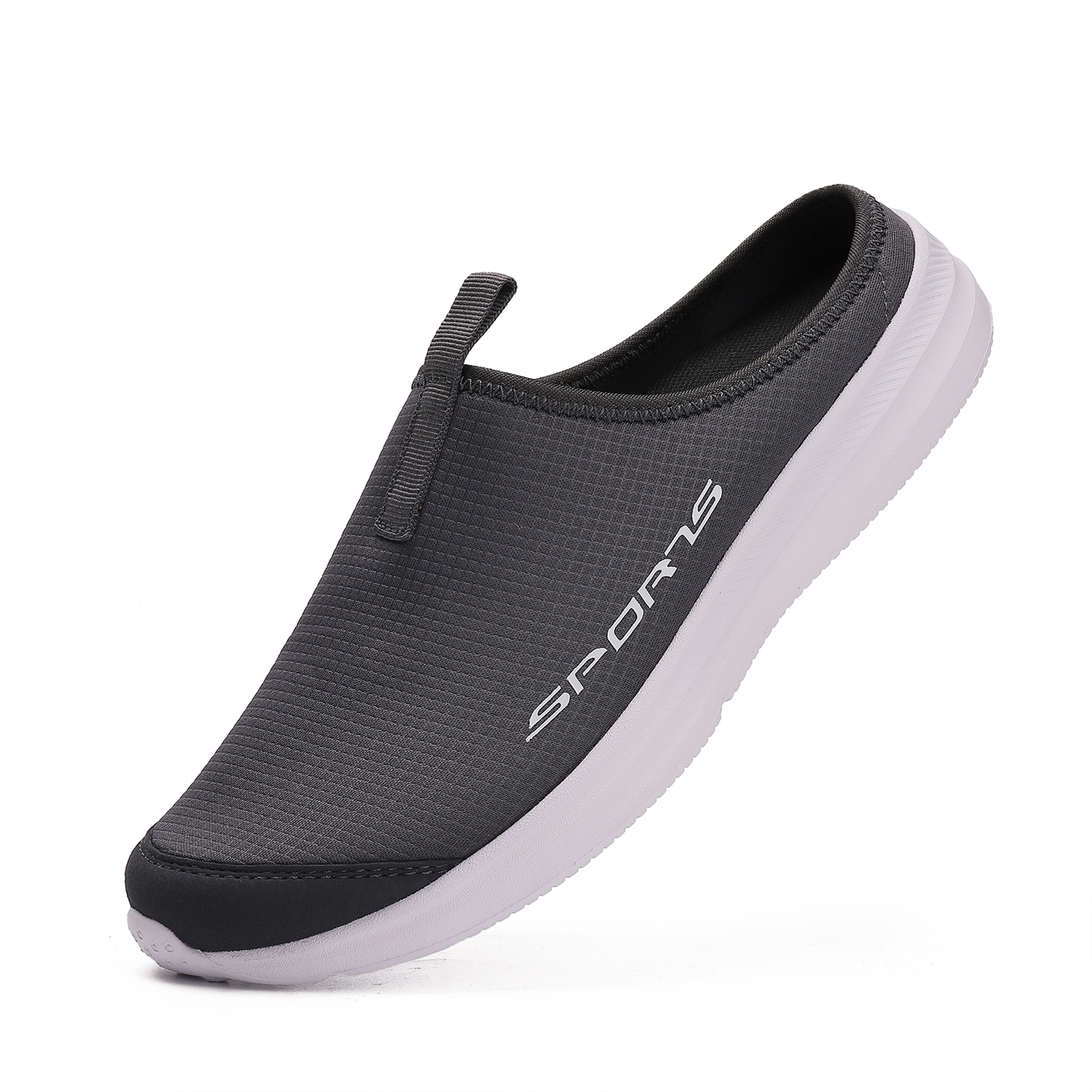 Mens Breathable Mesh Slip On Half Slippers With Soft EVA Soles 7
