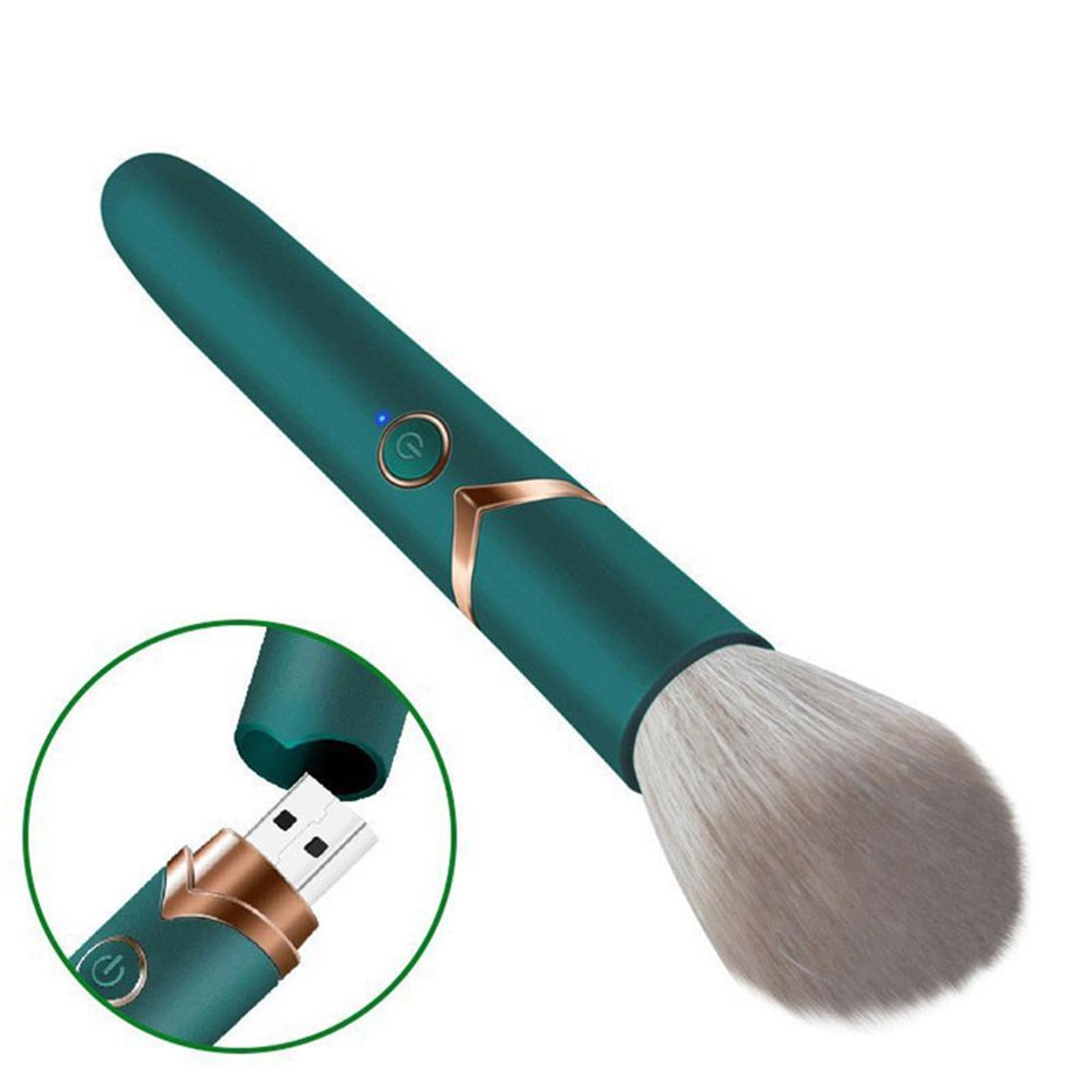 Electric Vibrating Foundation Makeup Brush With Rechargeable Battery 0