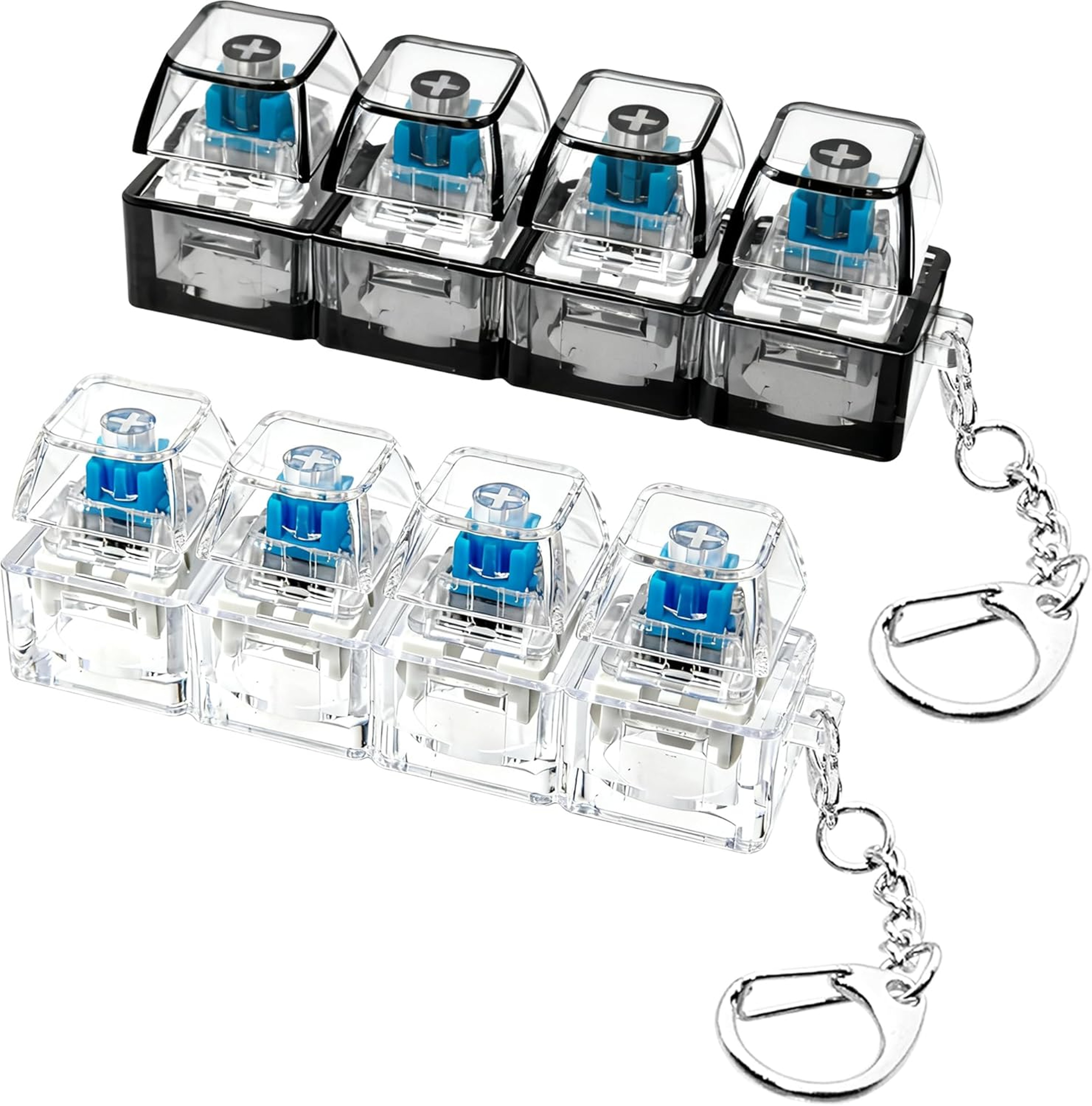 LED Keyboard Keychain Fidget Toy with Clickable Keys for Stress Relief – view 2