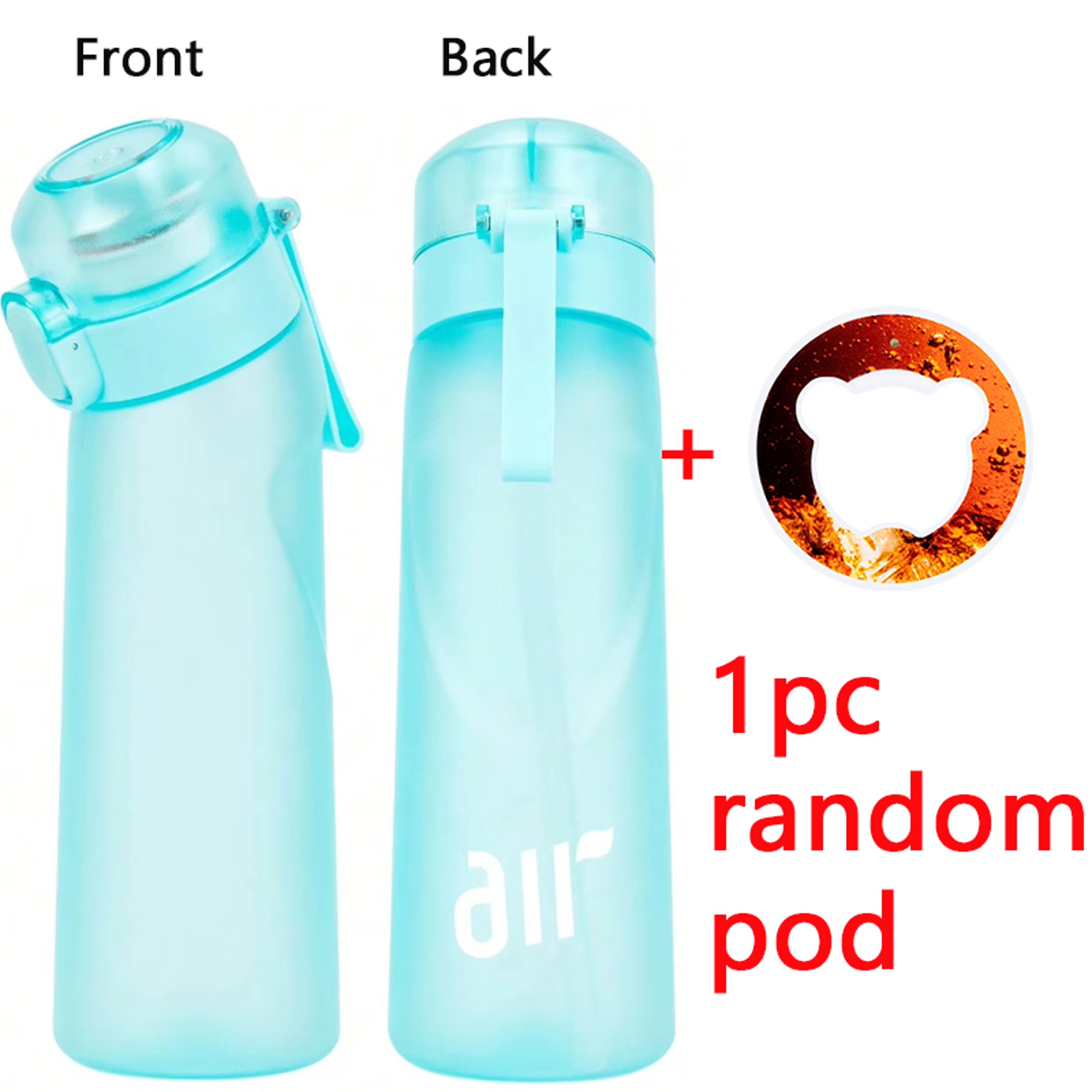 Leakproof Sports Water Bottle with Straw and Random Flavor Pod – view 10