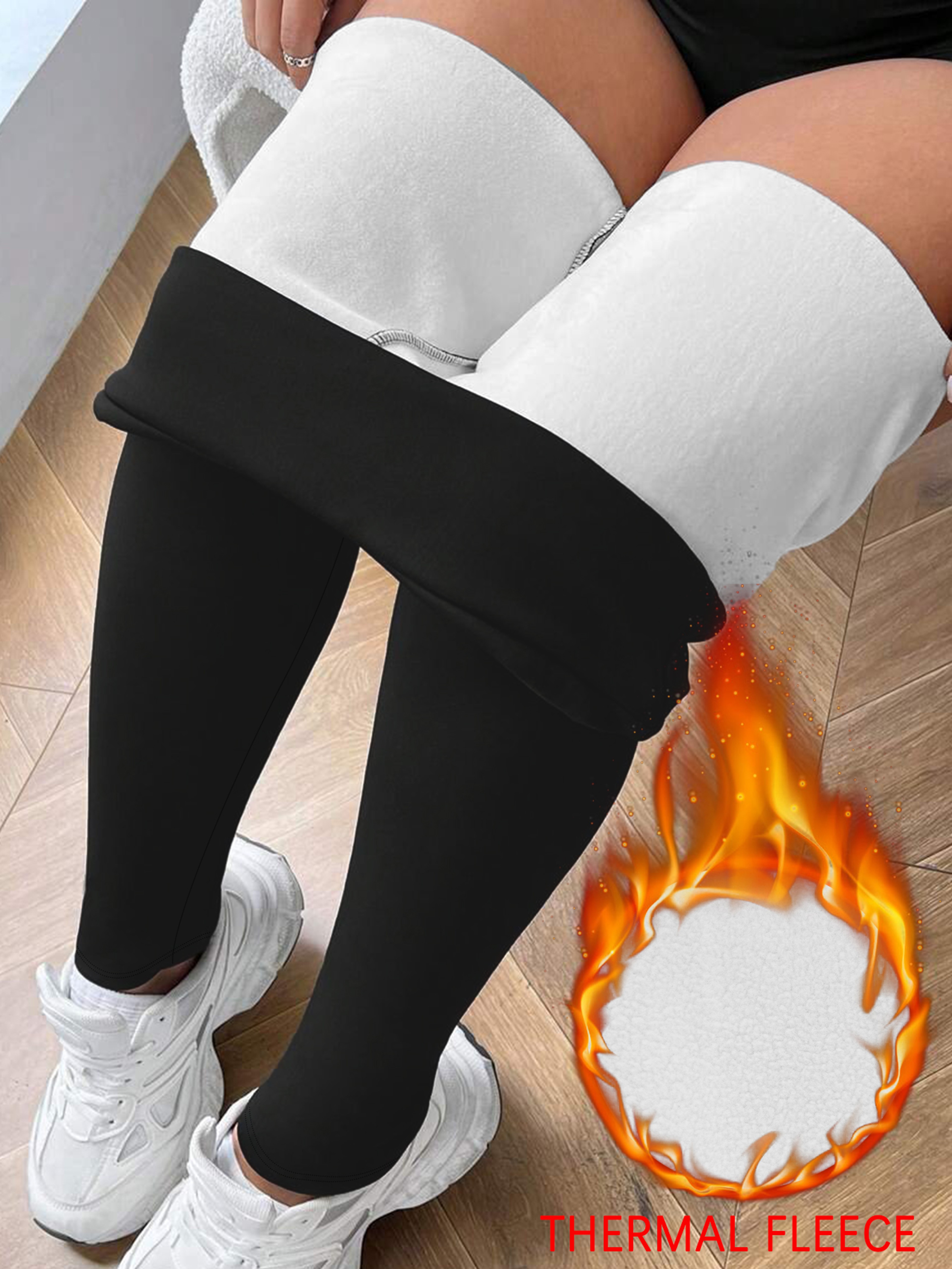 Womens High Waisted Fleece Lined Thermal Leggings for Winter Workouts – view 1