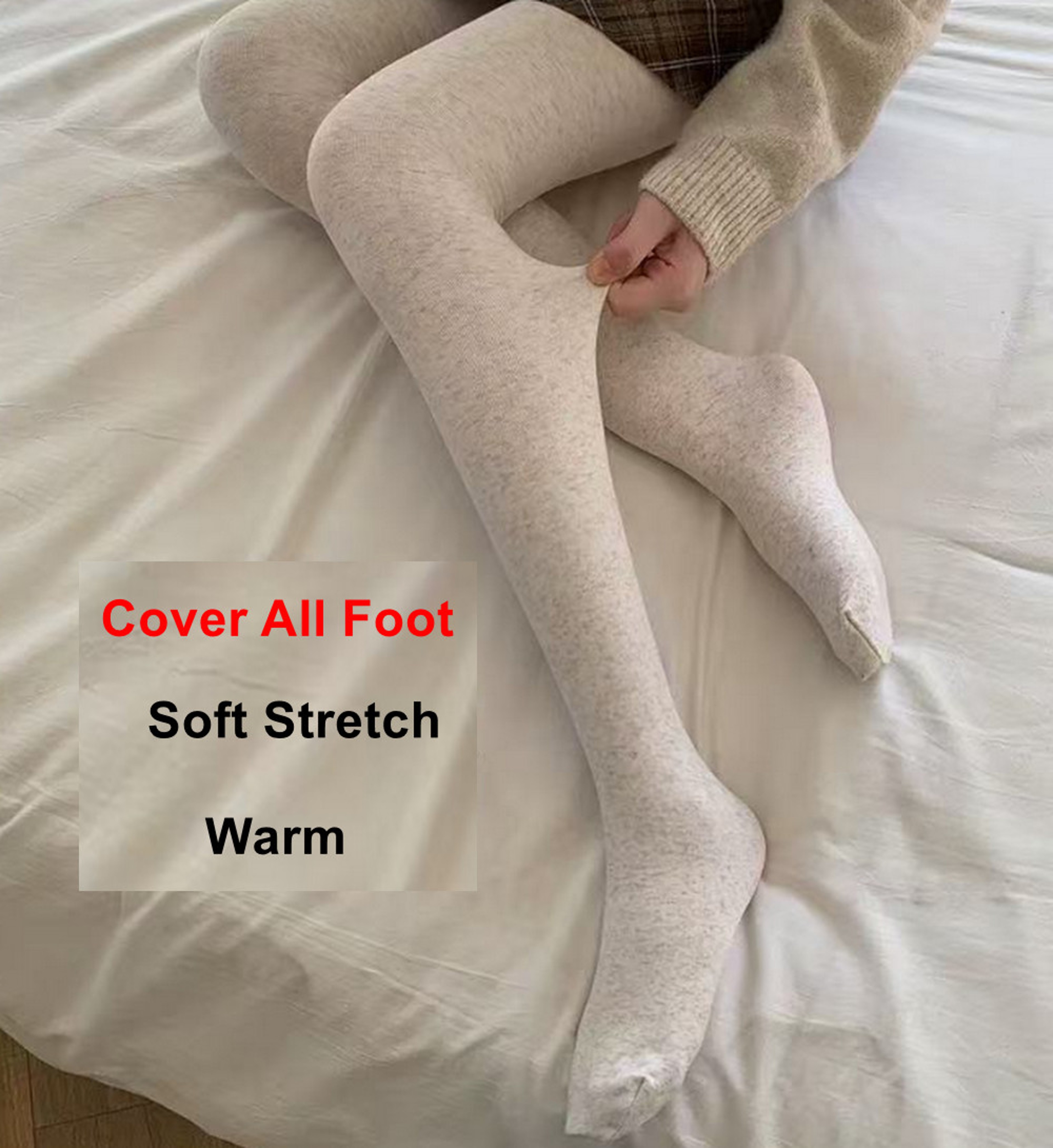 Womens High Waist Thermal Leggings Thick Cashmere Cotton Blend Winter Tights – view 4