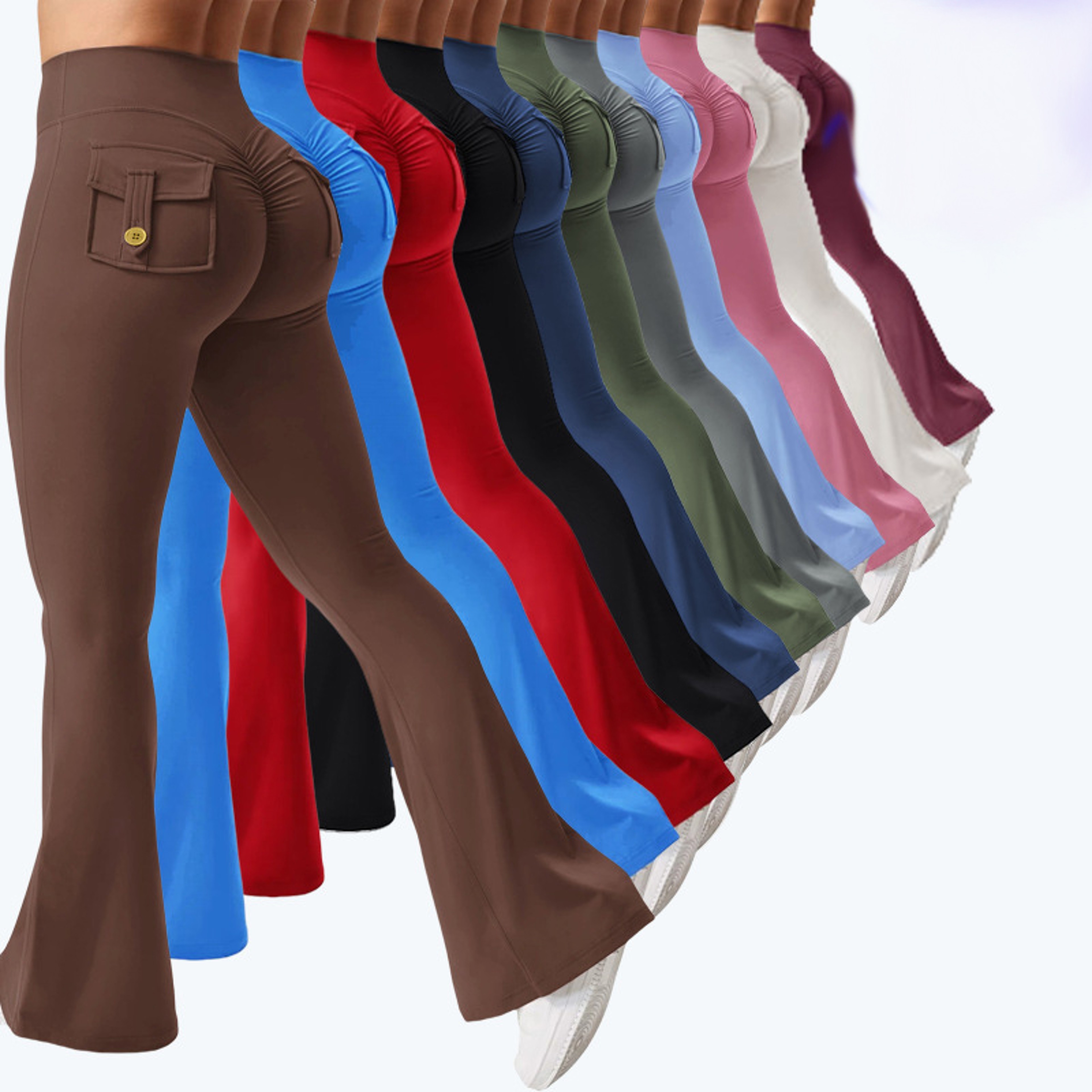 Womens High Waisted Booty Lifting Yoga Leggings with Stretchy Seamless Design – view 1