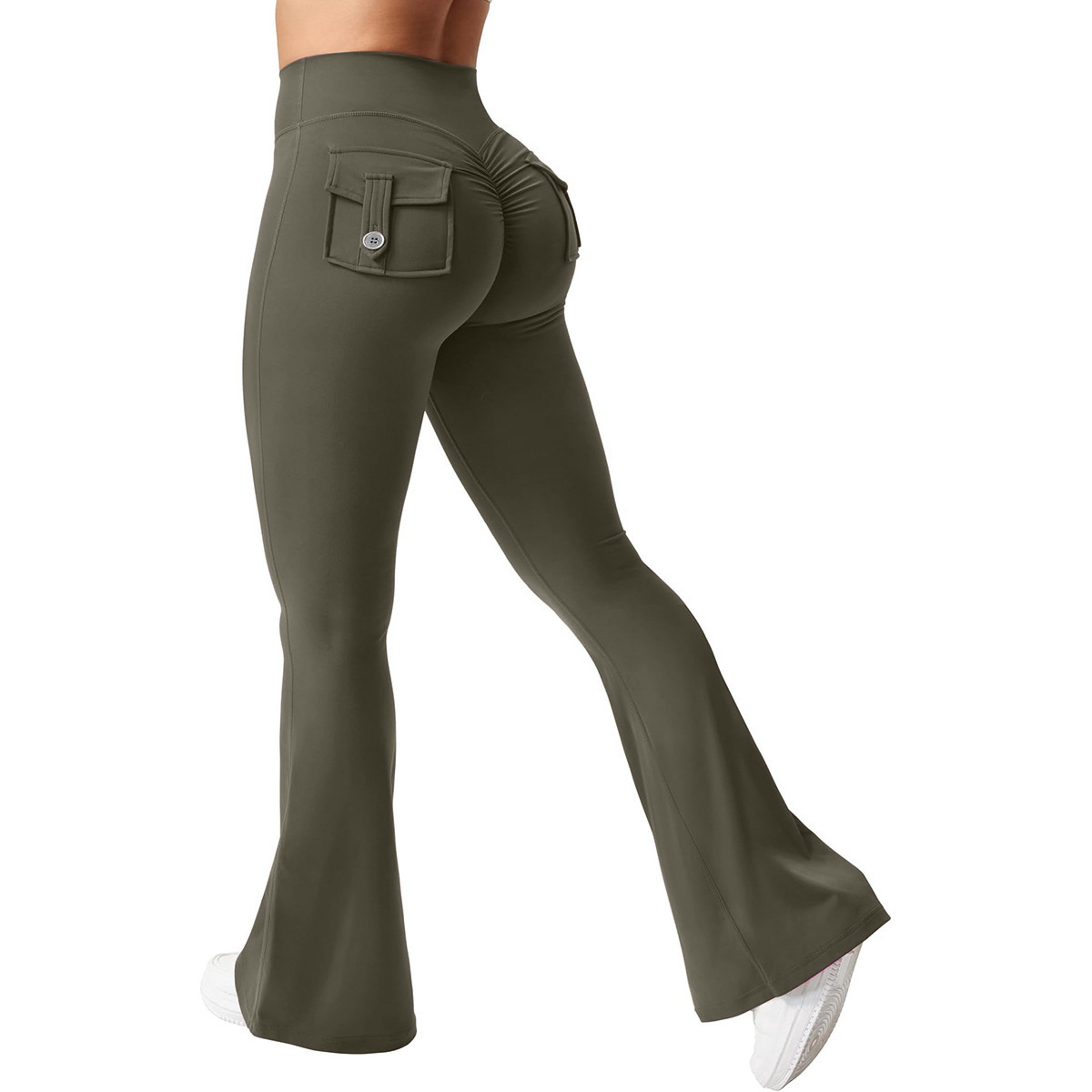 Womens High Waisted Booty Lifting Yoga Leggings with Stretchy Seamless Design – view 10