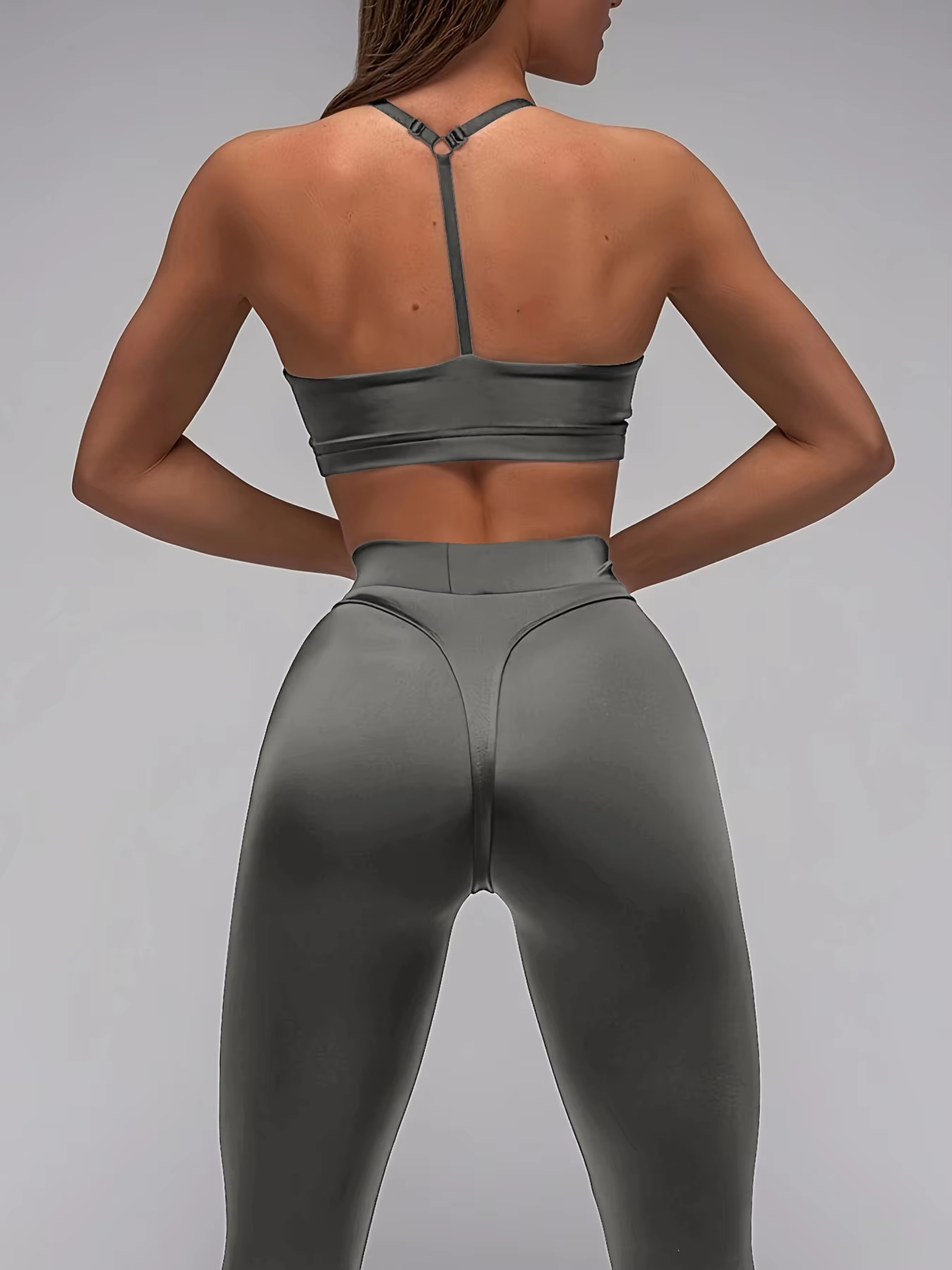 Womens High Waist Scrunch Butt Leggings Seamless Butt Lifting Yoga Pants – view 5