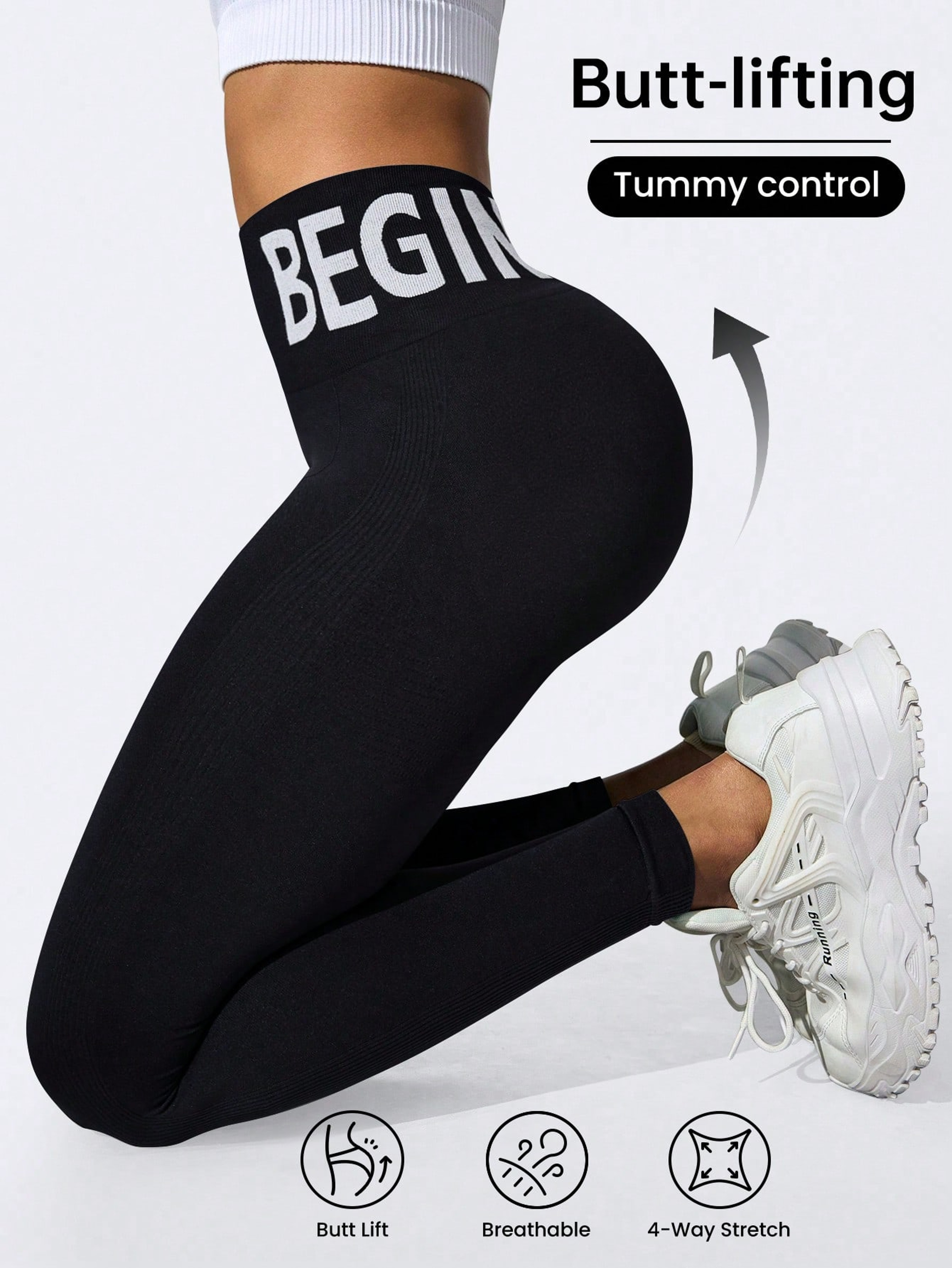 Womens Seamless High Waisted Yoga Leggings with Butt Lifting Design and Quick Dry Fabric – view 8