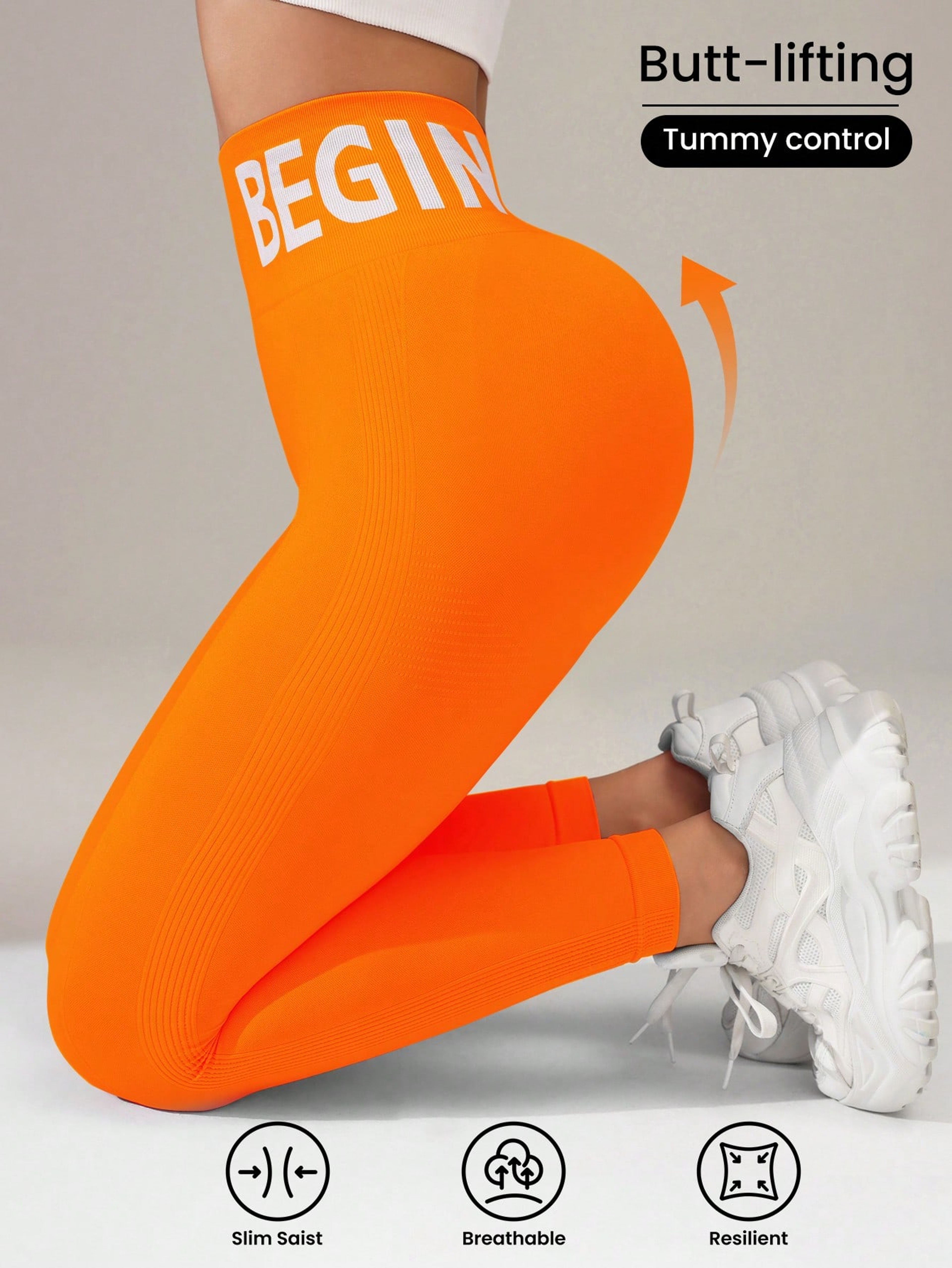 Womens Seamless High Waisted Yoga Leggings with Butt Lifting Design and Quick Dry Fabric – view 9