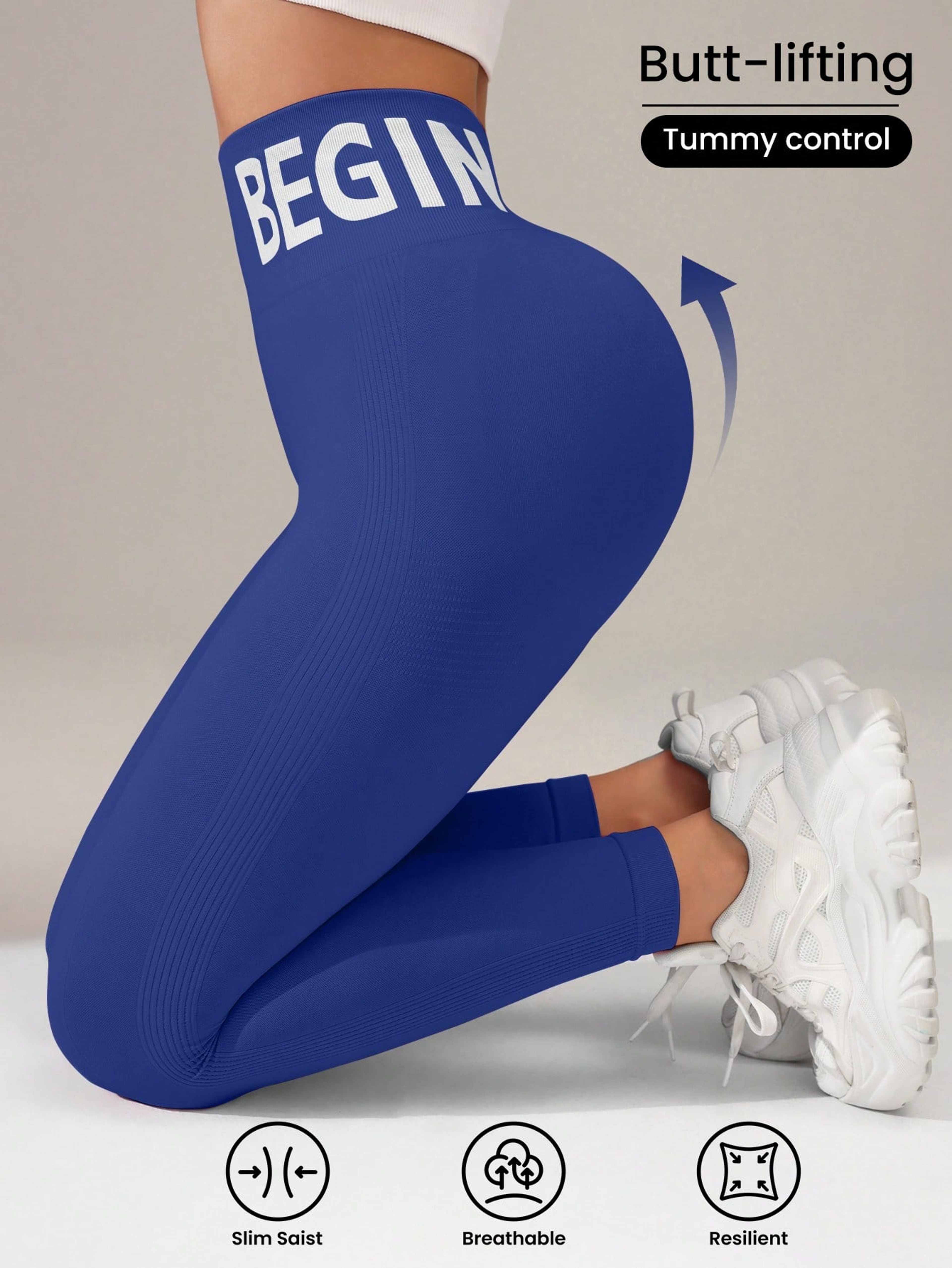 Womens Seamless High Waisted Yoga Leggings with Butt Lifting Design and Quick Dry Fabric – view 12