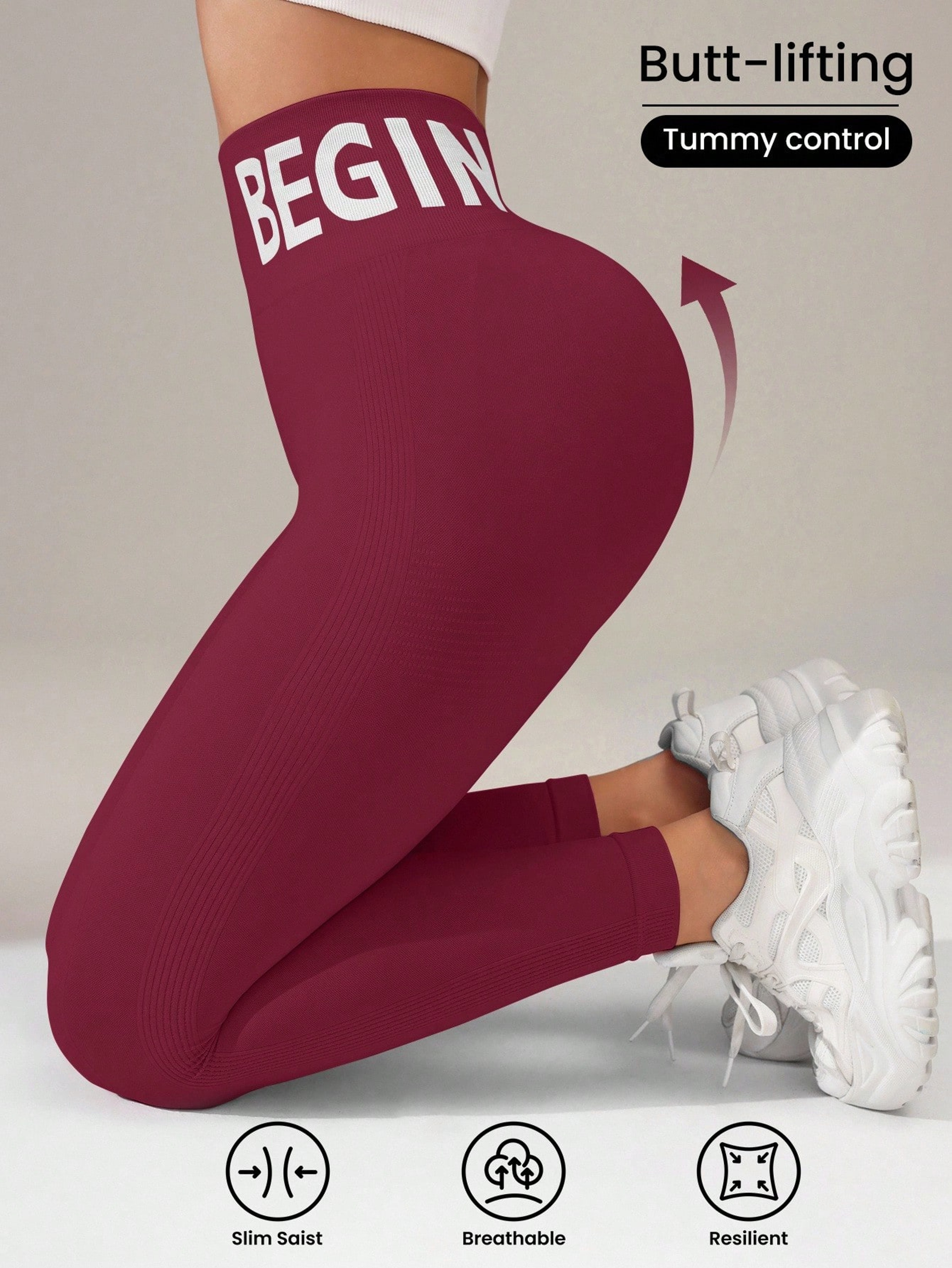 Womens Seamless High Waisted Yoga Leggings with Butt Lifting Design and Quick Dry Fabric – view 13