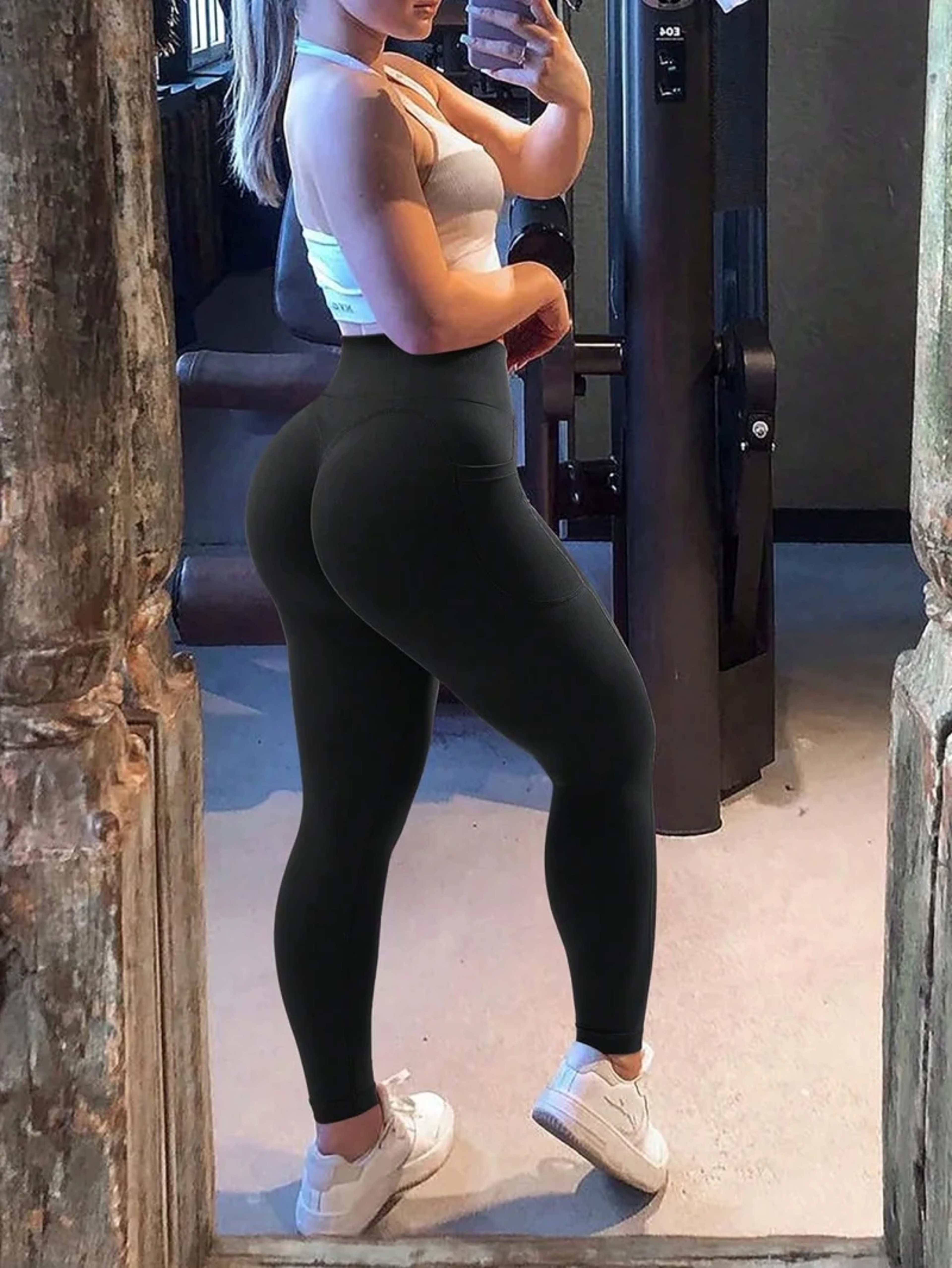 Womens Seamless Scrunch Butt Lift Leggings High Waisted Yoga Workout Tights – view 4