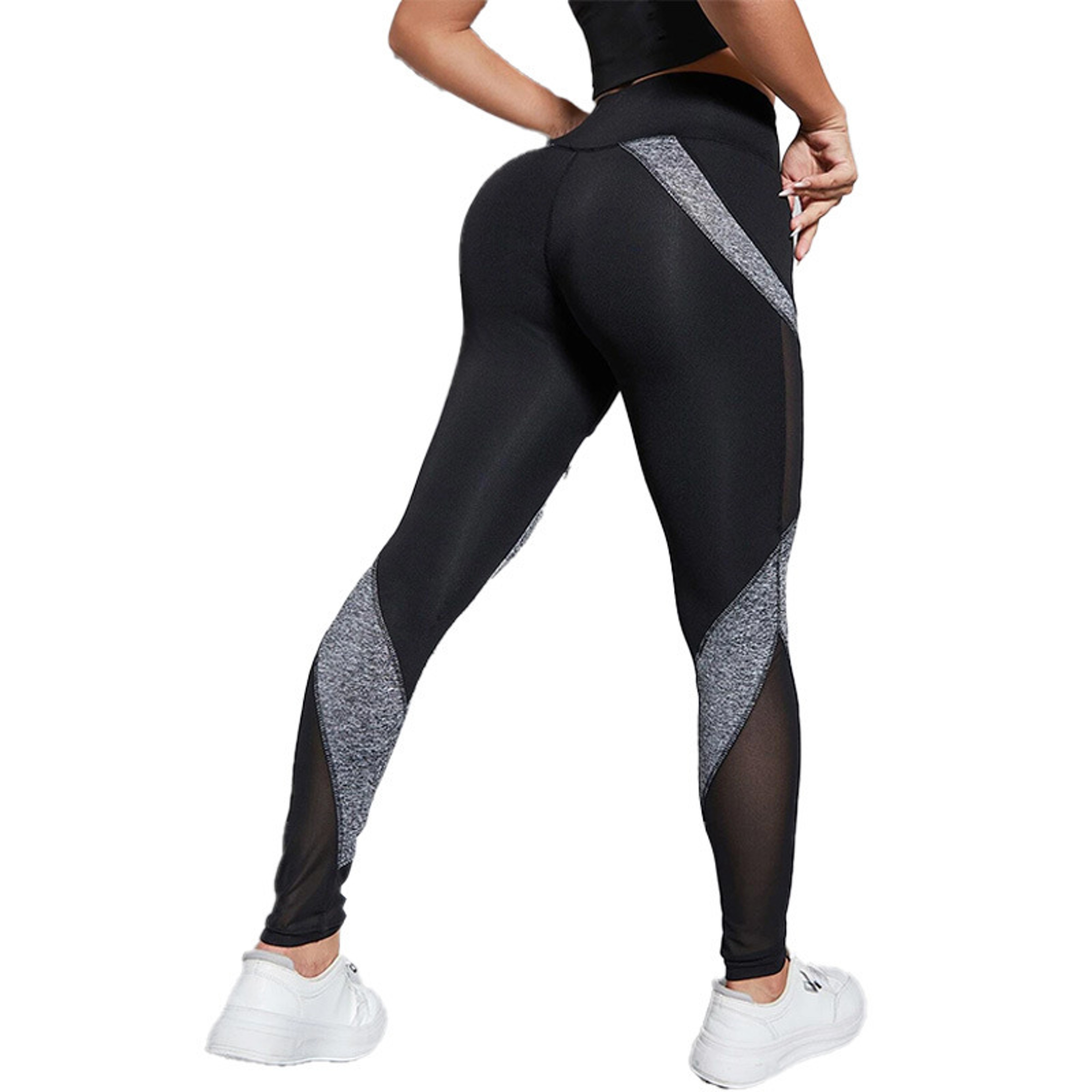 Womens High Waisted Mesh Leggings with Booty Lifting Design for Yoga and Gym – view 5