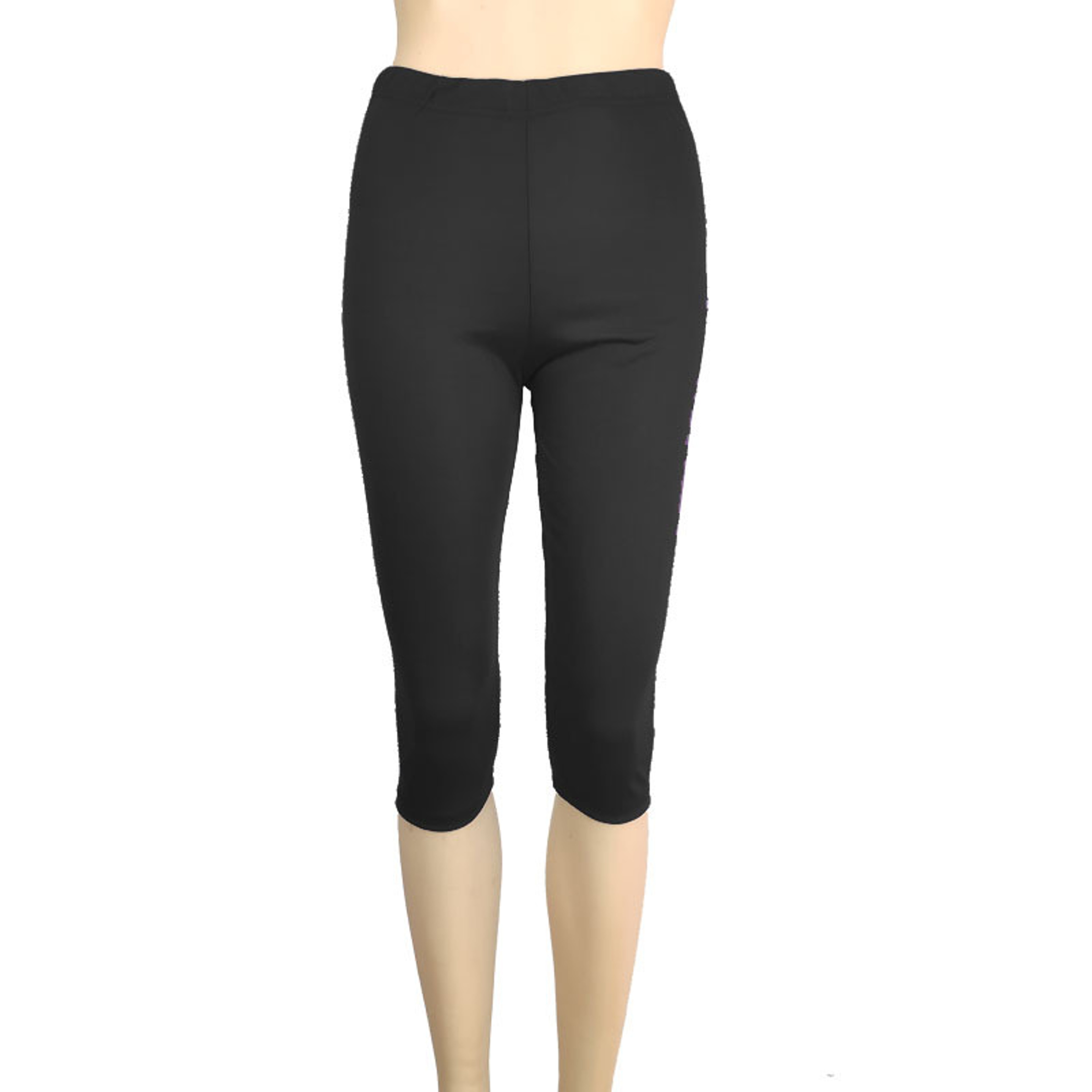 Womens High Waisted Mid Calf Workout Leggings with Wide Waistband – view 7
