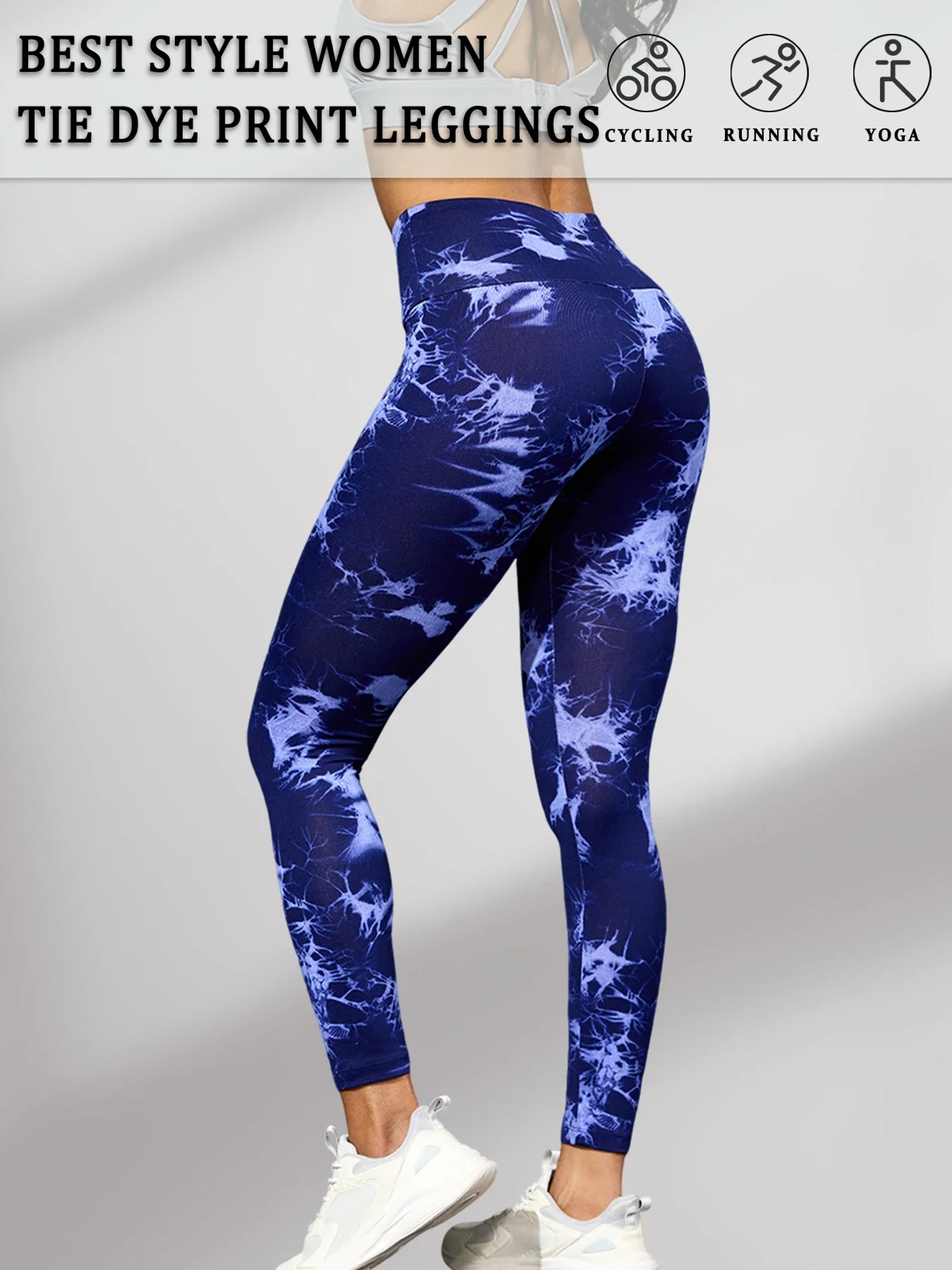 Womens High Waisted Tie Dye Leggings For Yoga Running And Gym Workouts 9