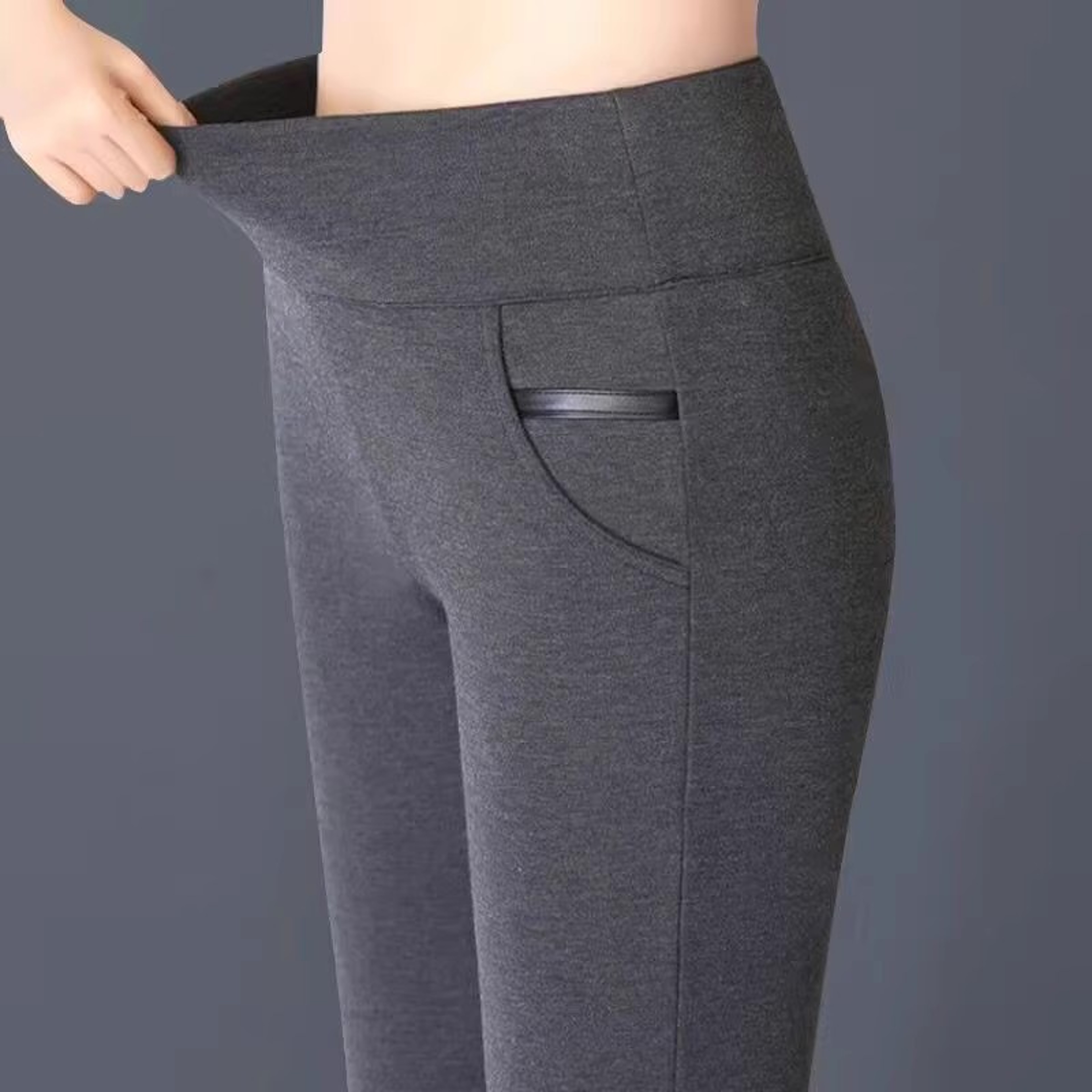 Womens High Waisted Mid Calf Leggings With Stretchy Slim Fit 0