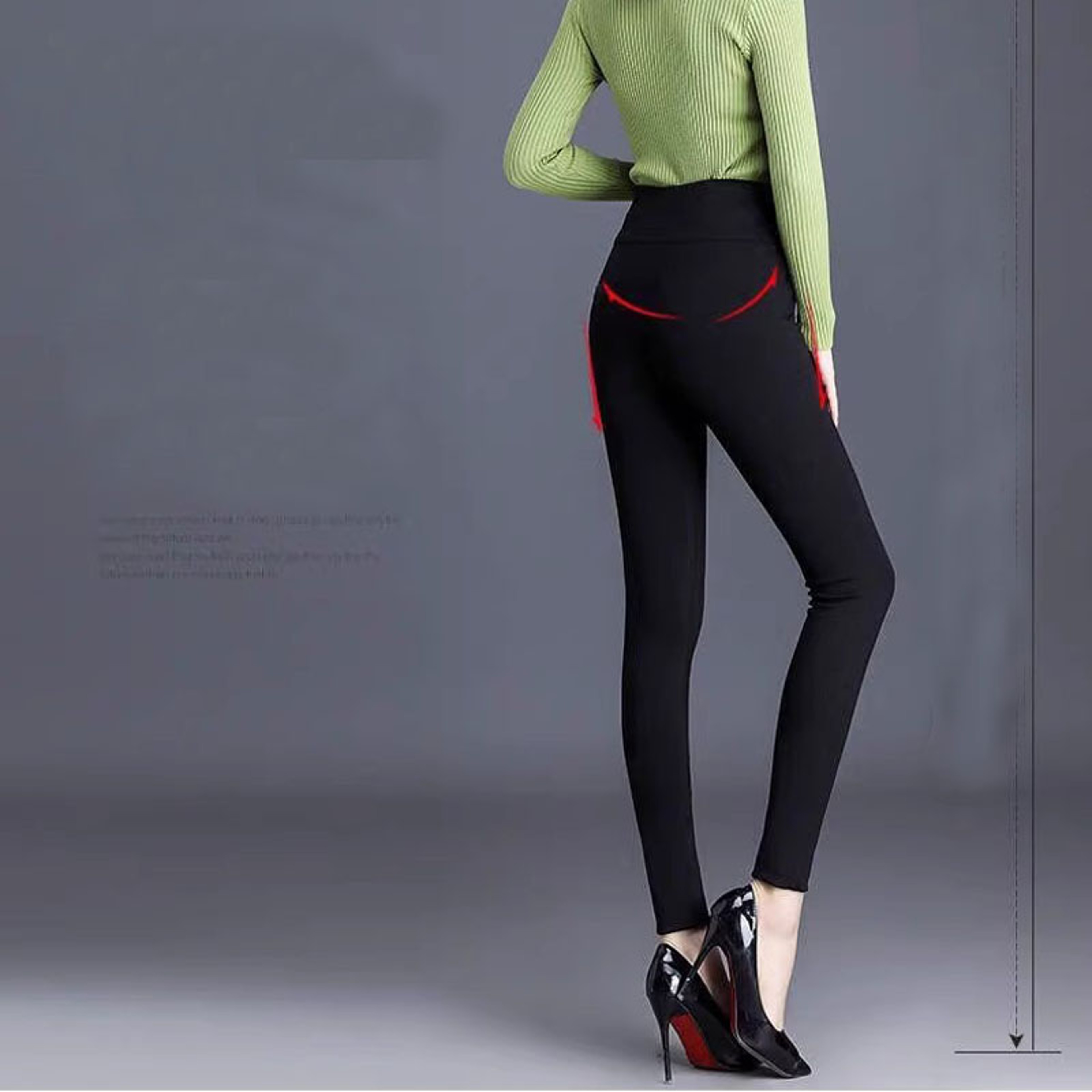 Womens High Waisted Mid Calf Leggings With Stretchy Slim Fit 6