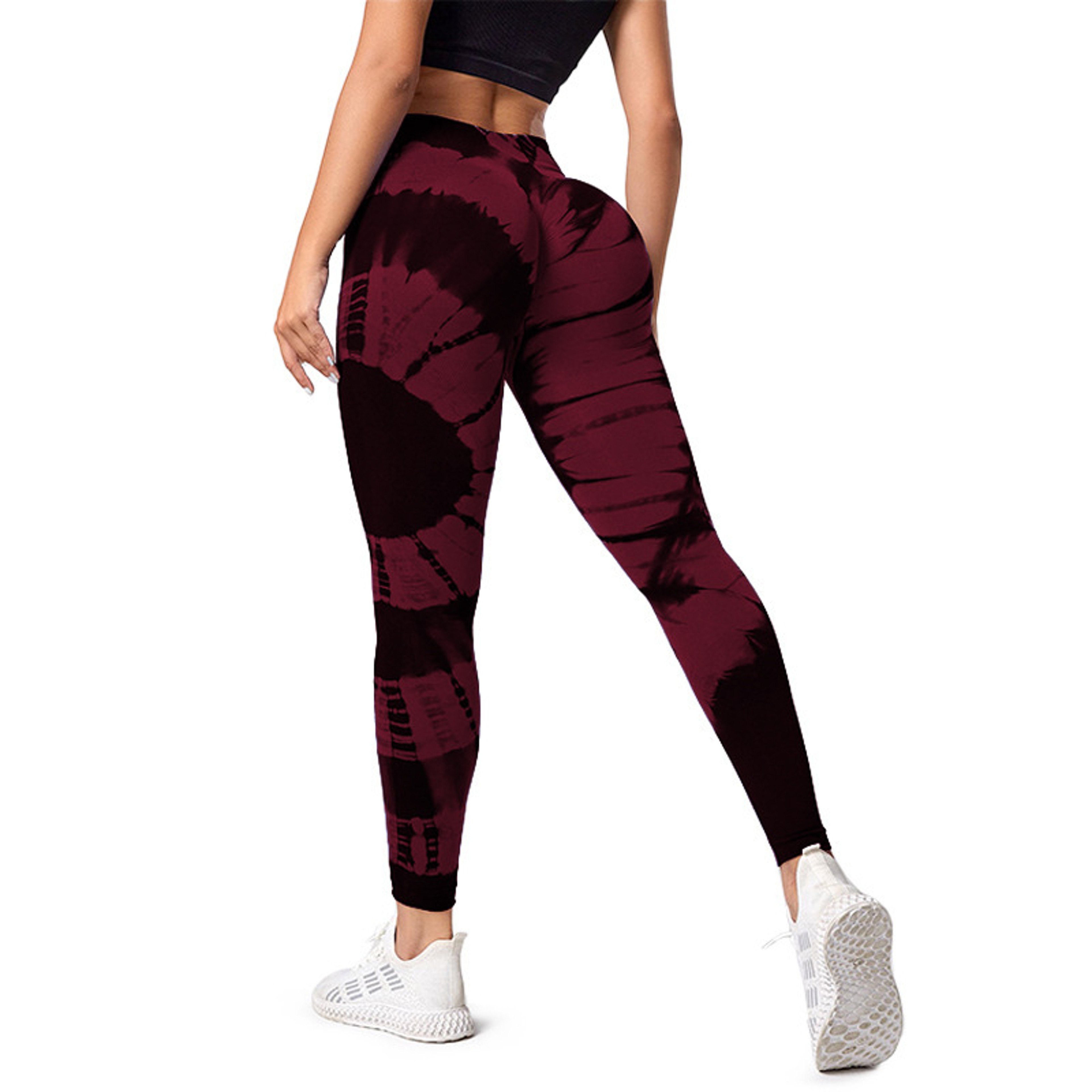Womens Tie Dye Seamless Leggings with Tummy Control and Butt Lift Design – view 5