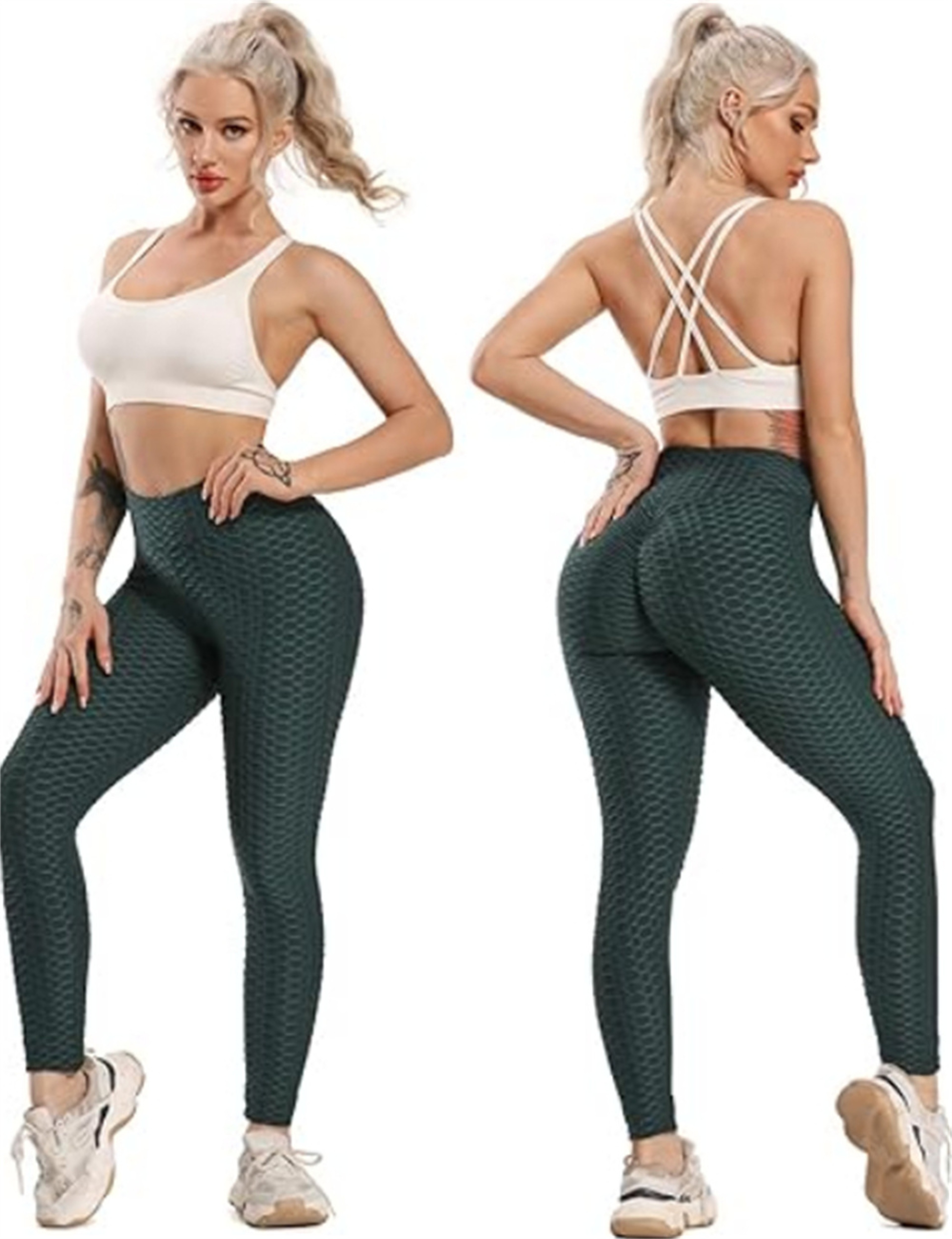 Womens High Waisted Scrunch Butt Lifting Yoga Leggings With Tummy Control 5