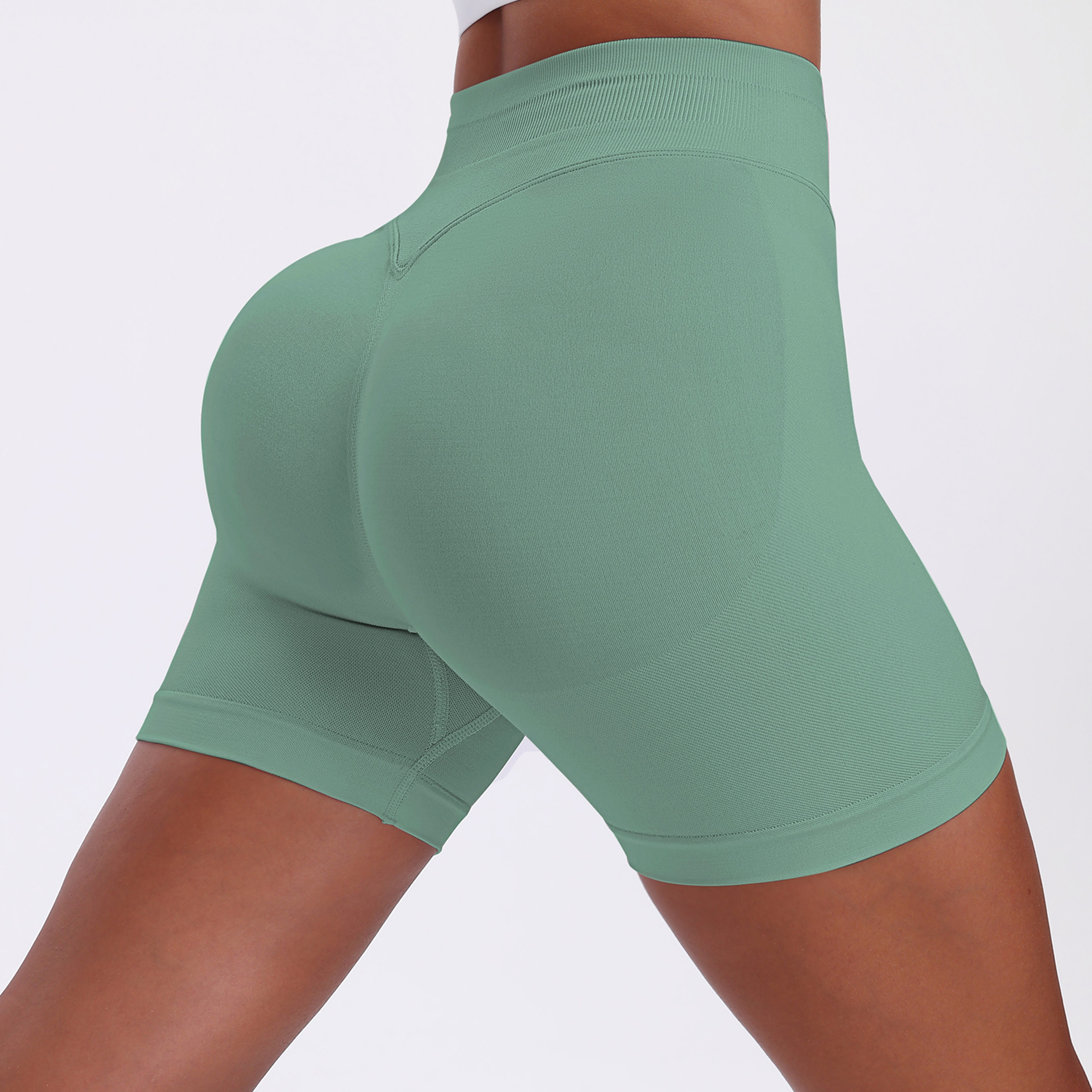 Womens High Waisted Yoga Shorts Stretchy Slim Fit Workout Shorts – view 17