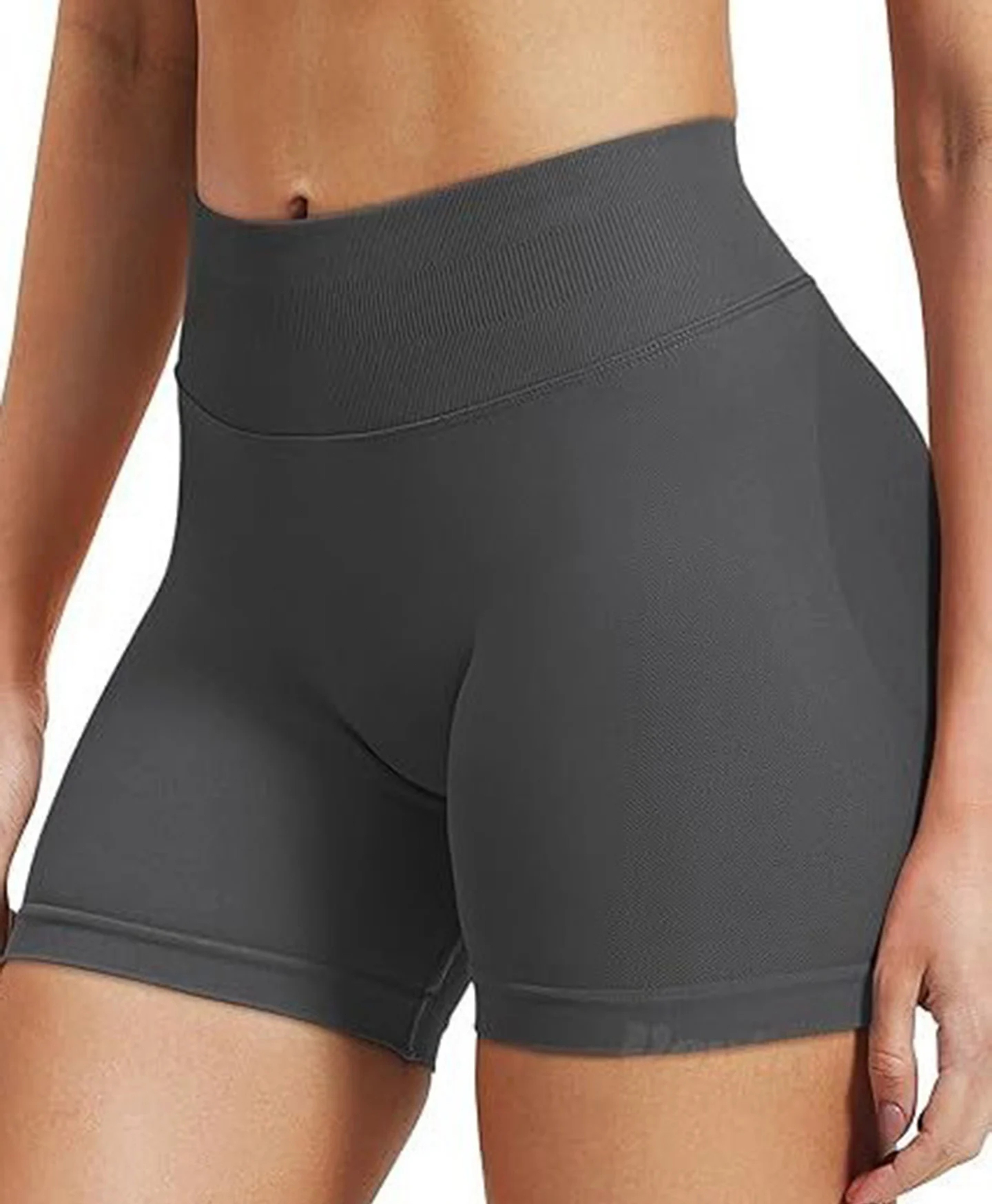 Womens High Waisted Yoga Short Stretchy Slim Fit Workout Shorts – view 6