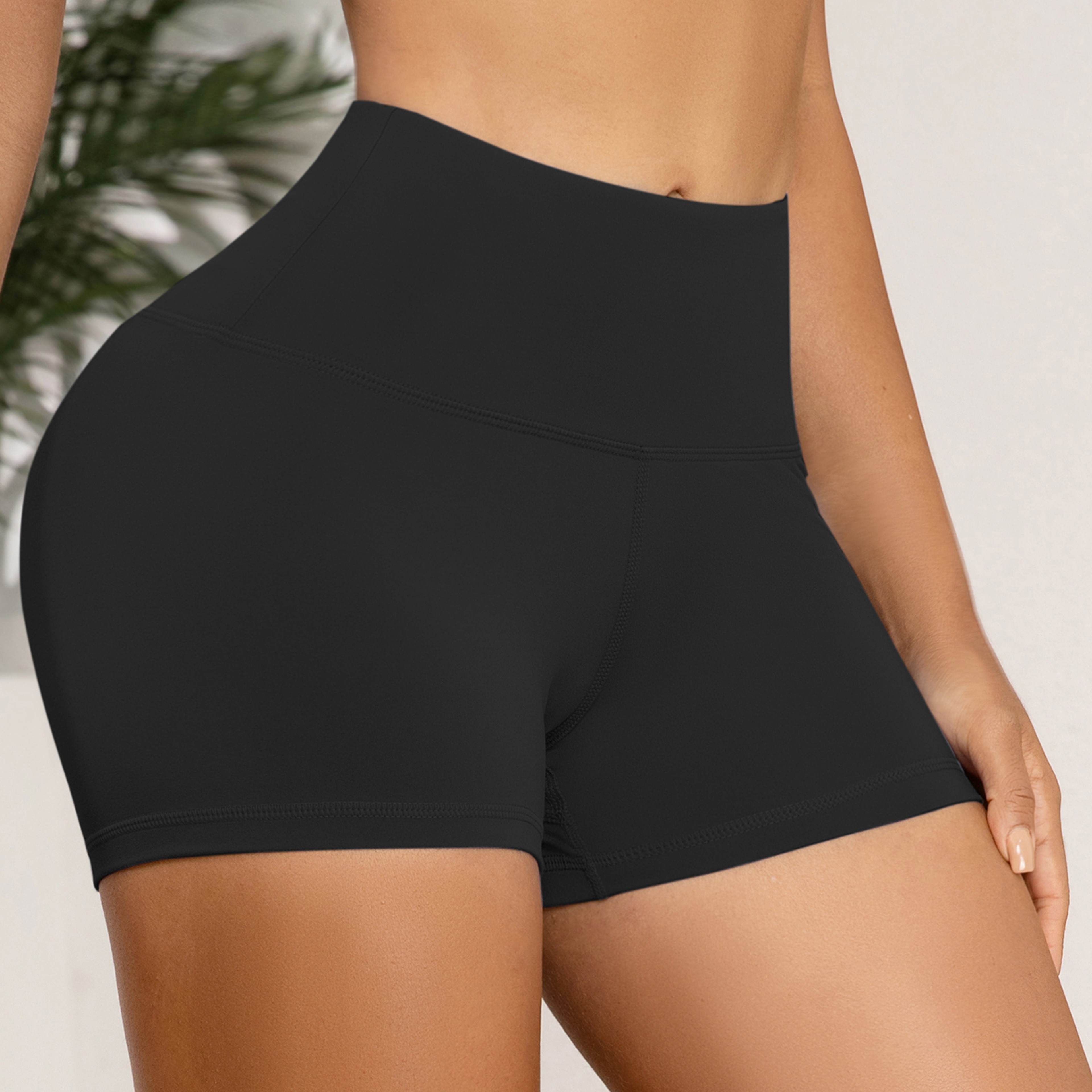 Womens High Waisted Workout Shorts Stretchy Slim Fit Yoga And Running Shorts 8