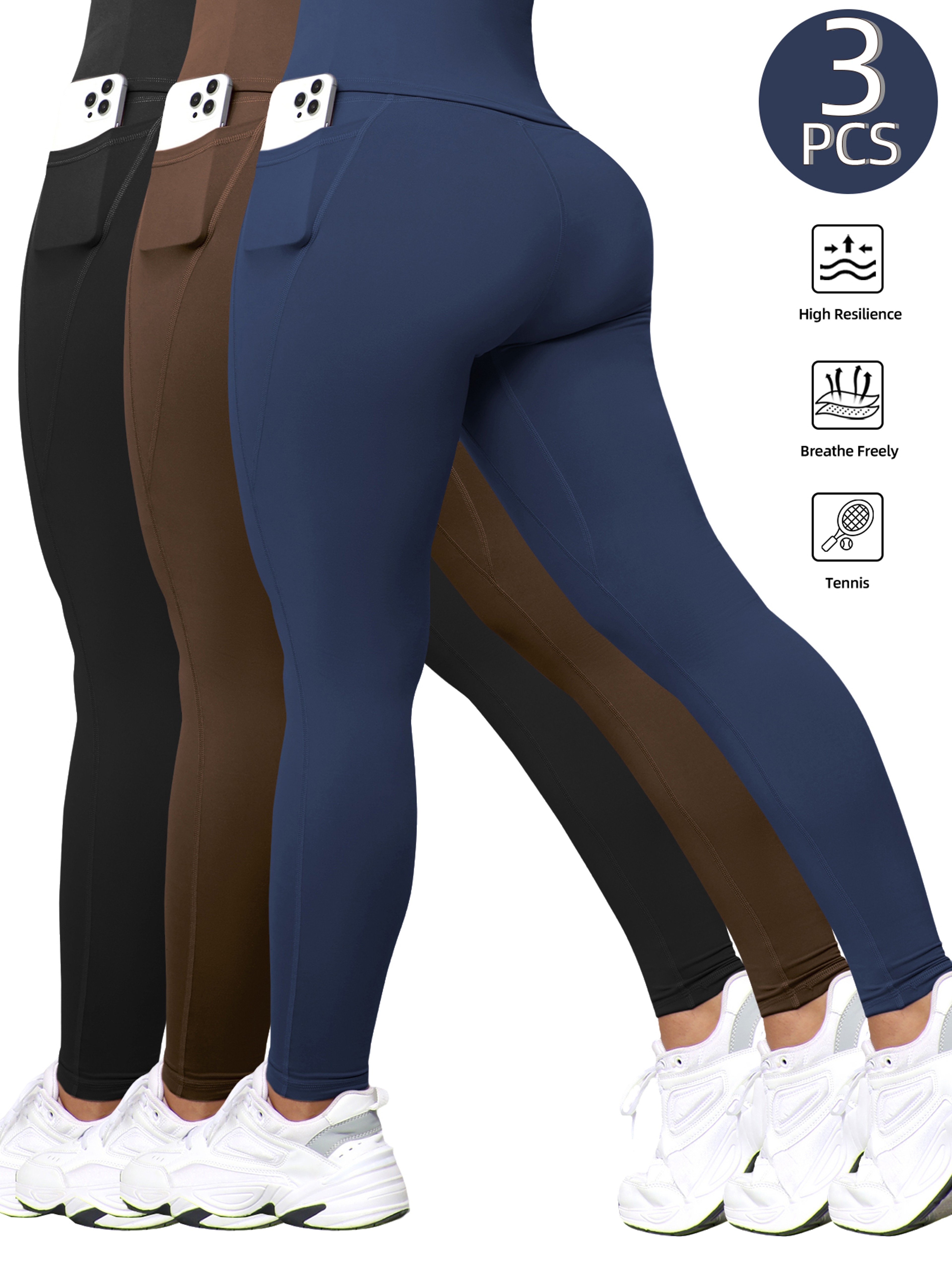 Womens High Waist Yoga Leggings With Pockets And Tummy Control 1