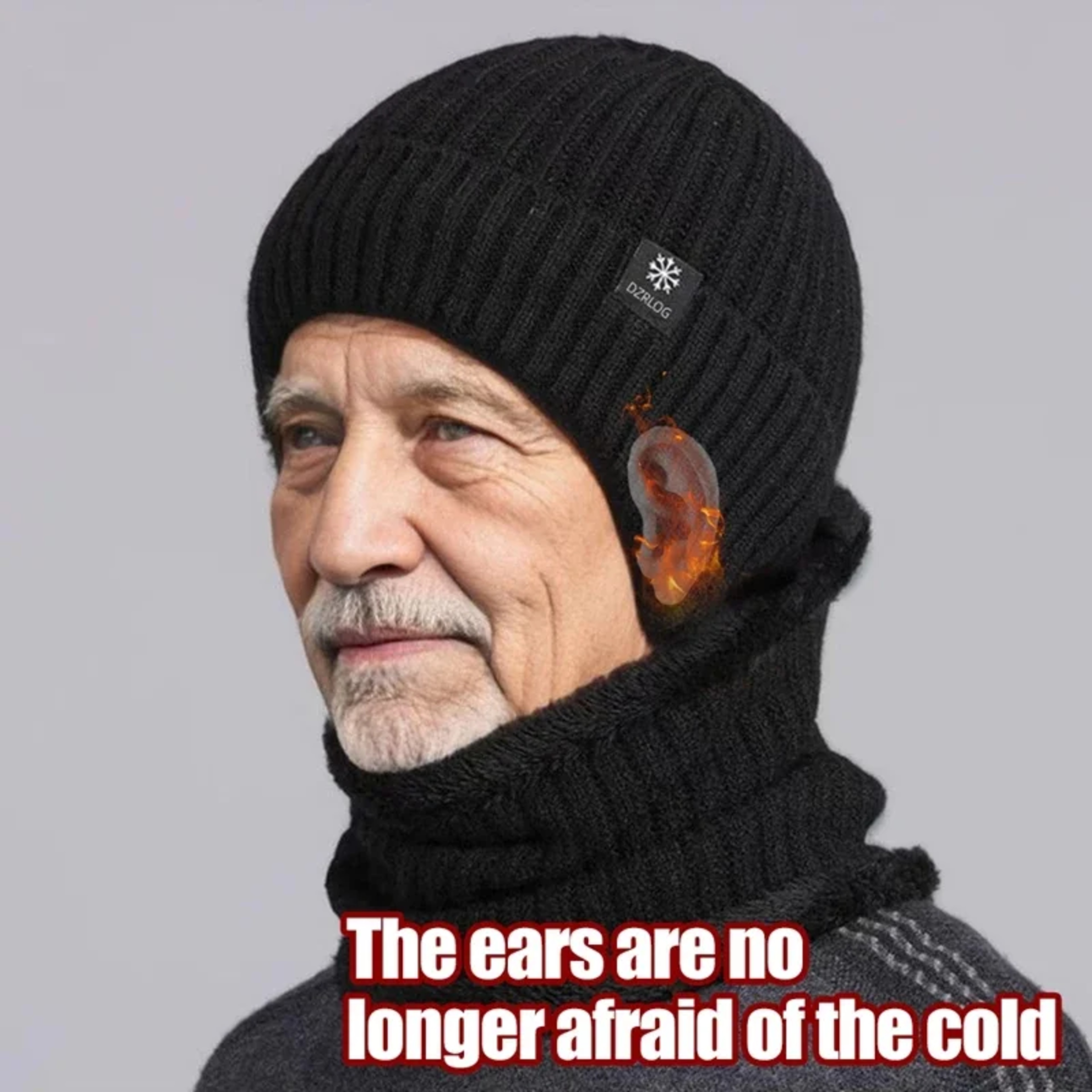 Unisex Winter Knit Bomber Hat with Warm Ear and Neck Coverage – view 5