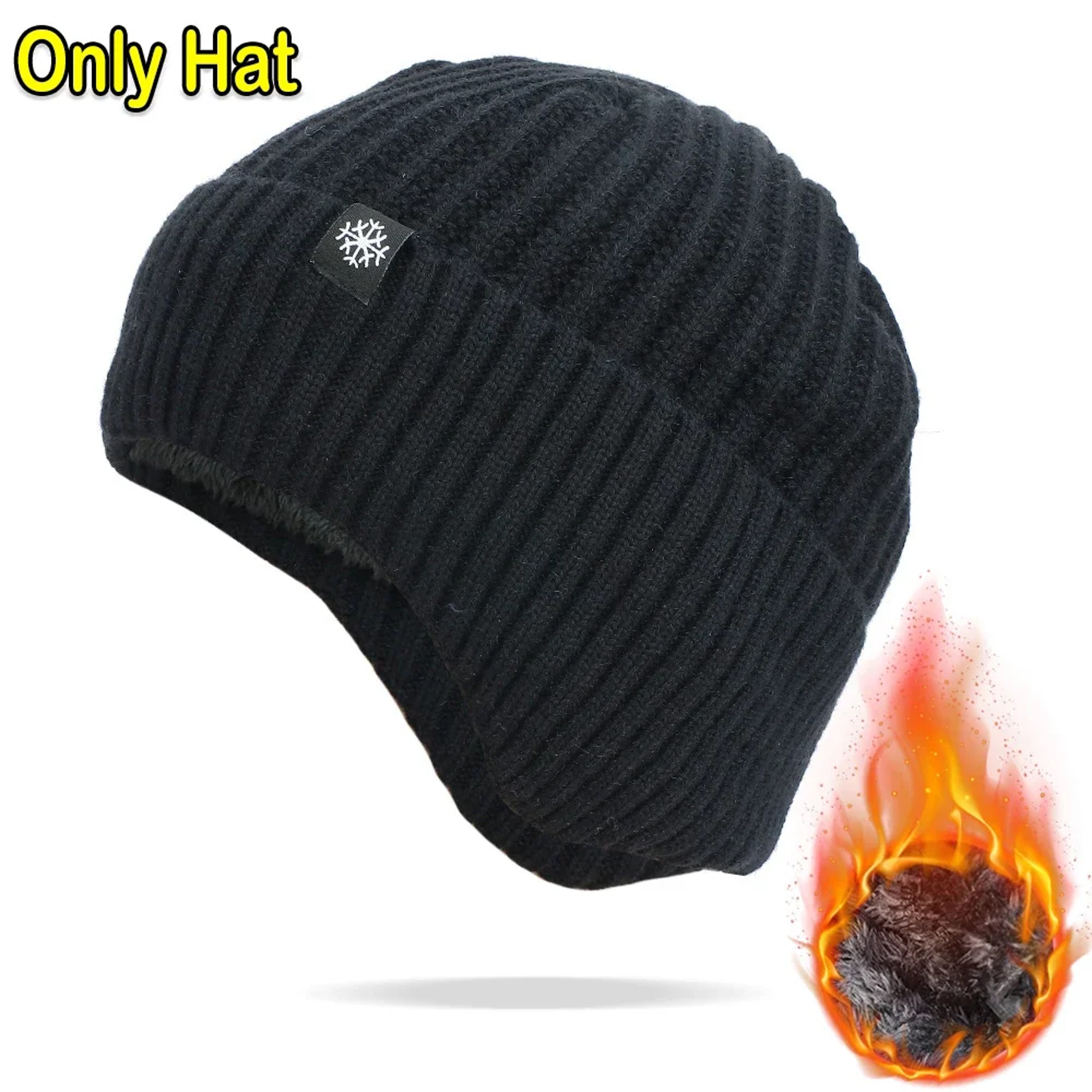 Unisex Winter Knit Bomber Hat with Warm Ear and Neck Coverage – view 9