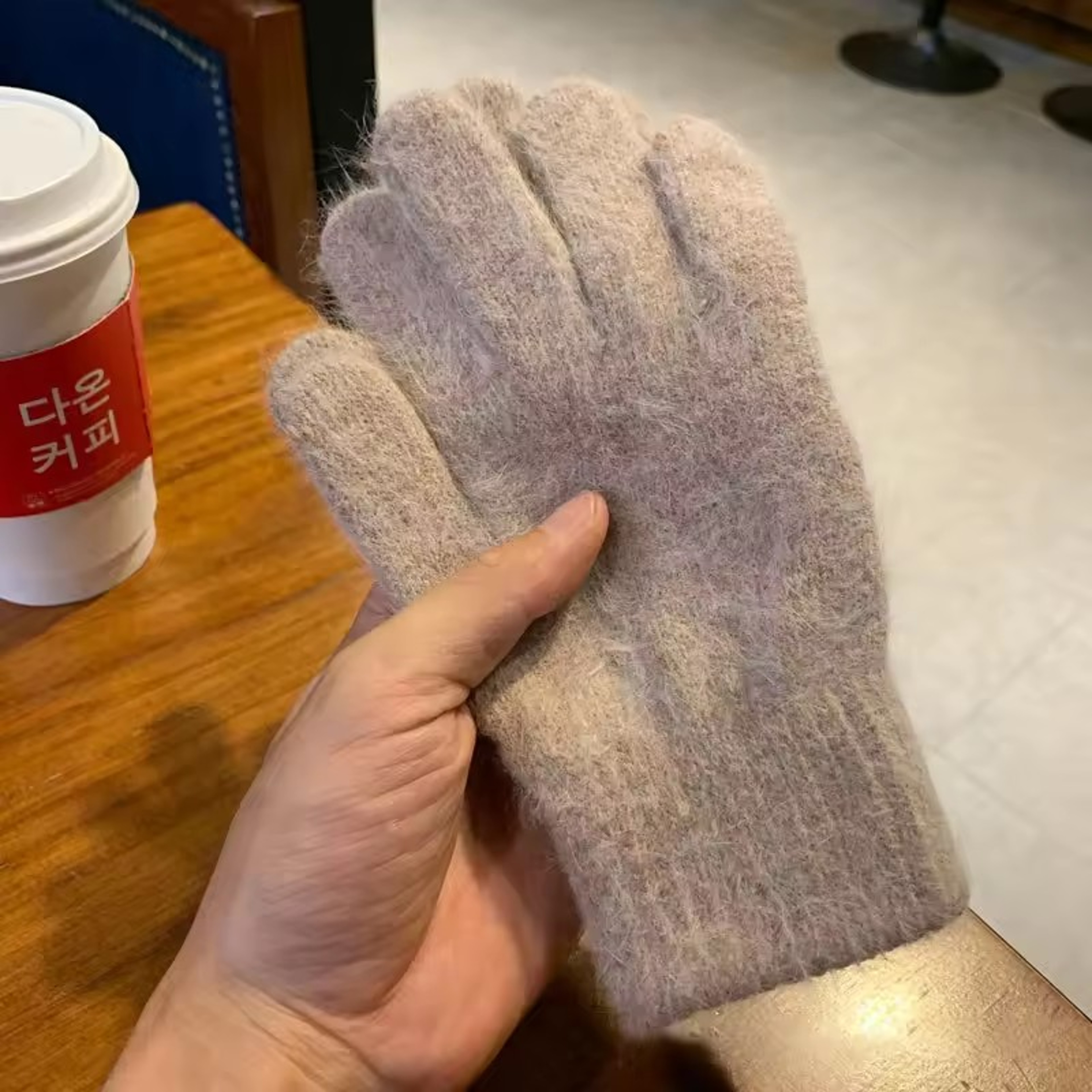 Unisex Winter Knit Gloves Thick Warm Full Finger Stretch Gloves for Outdoor Activities – view 11