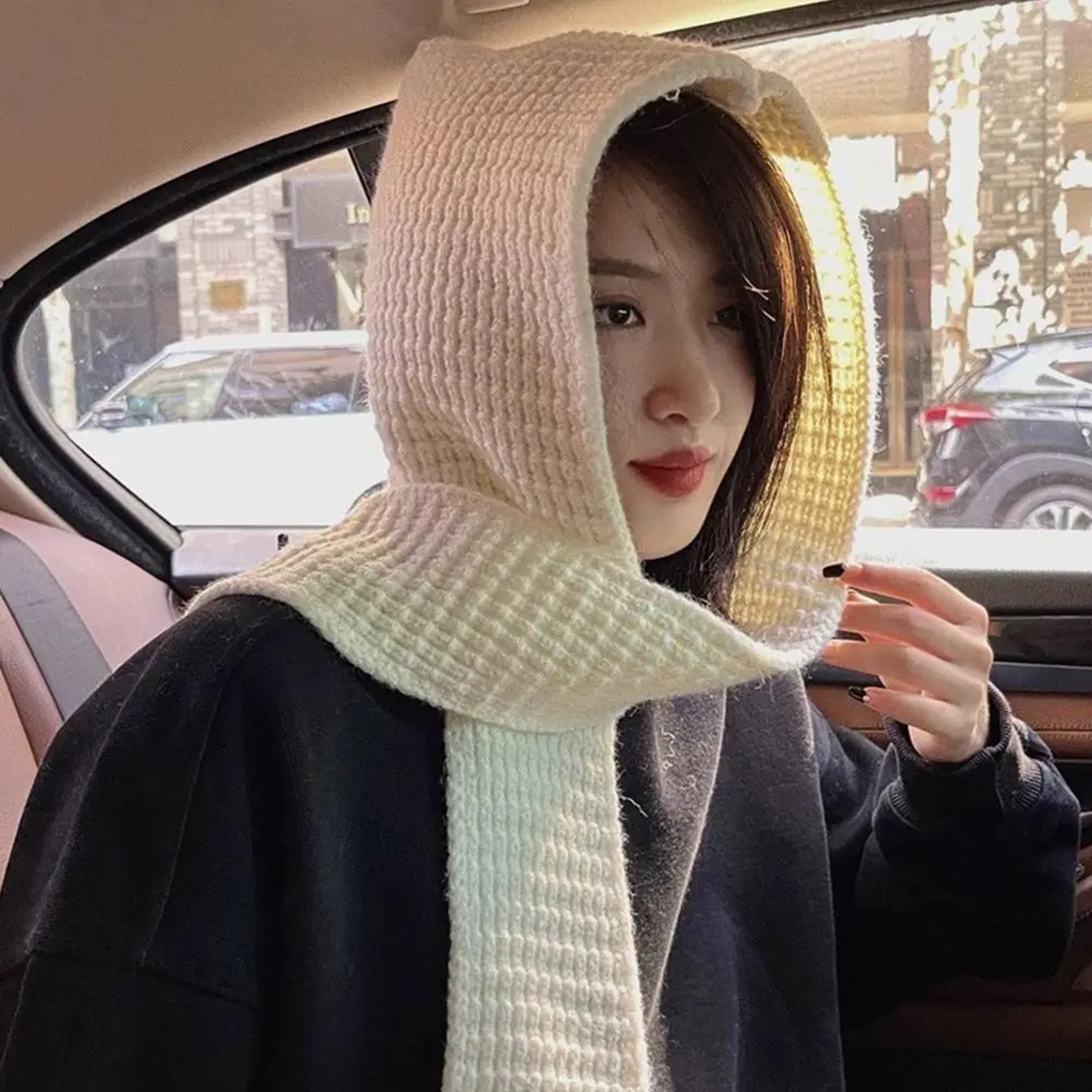 Winter Knit Balaclava Hat and Scarf for Men and Women – view 3