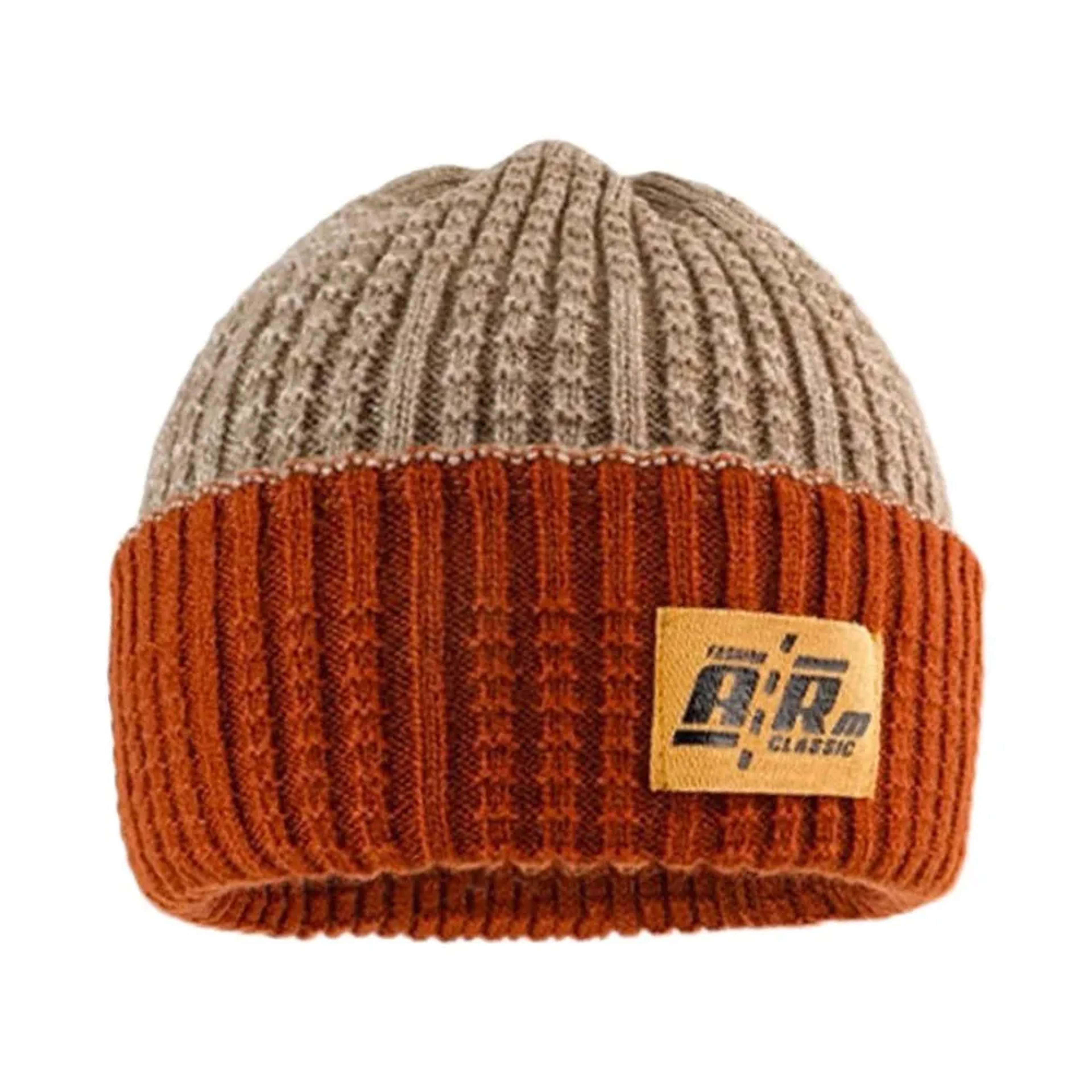 Womens Slouchy Winter Beanie Hat with Ear Coverage and Color Block Design – view 10