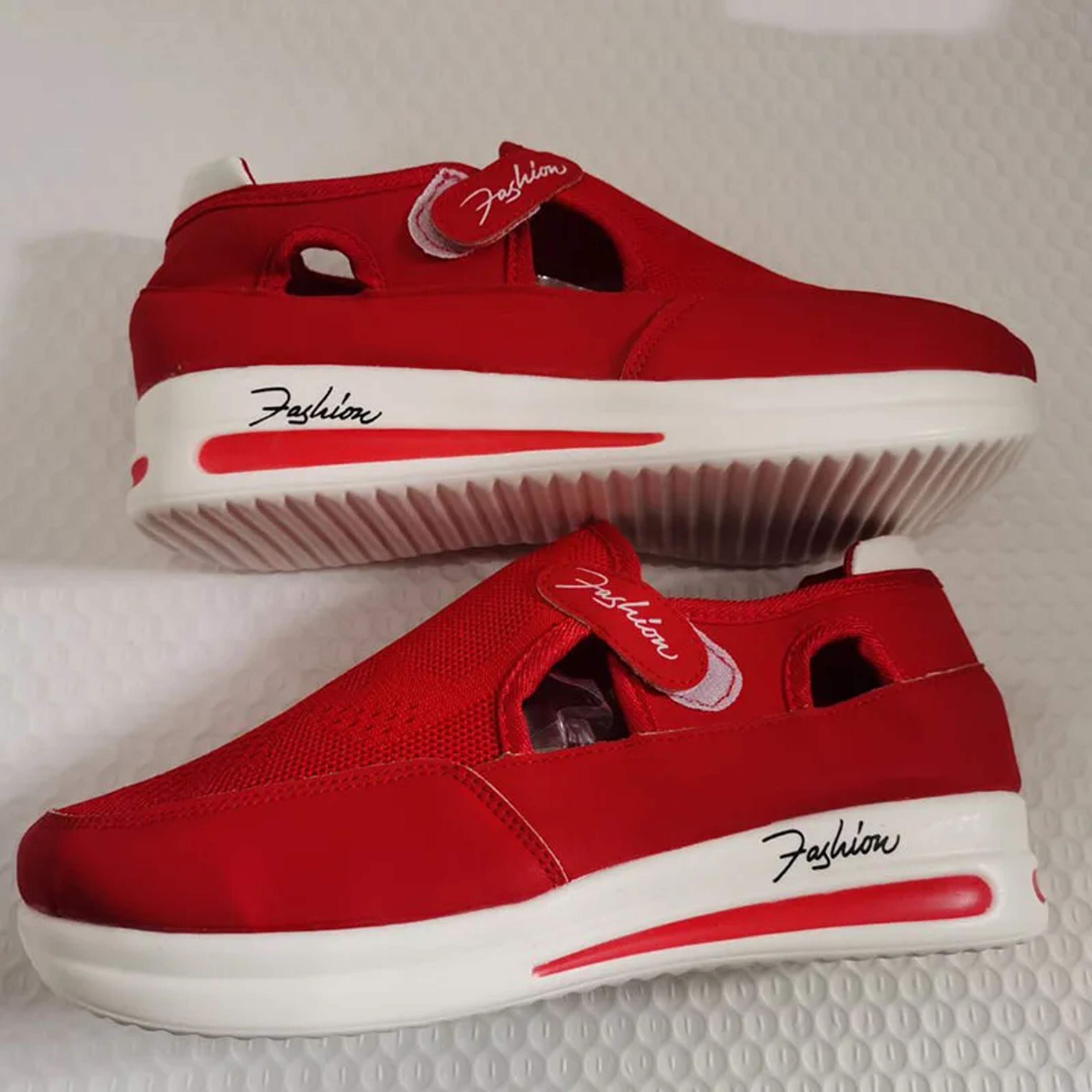 Womens Breathable Platform Sneakers with Hook and Loop Closure – view 5