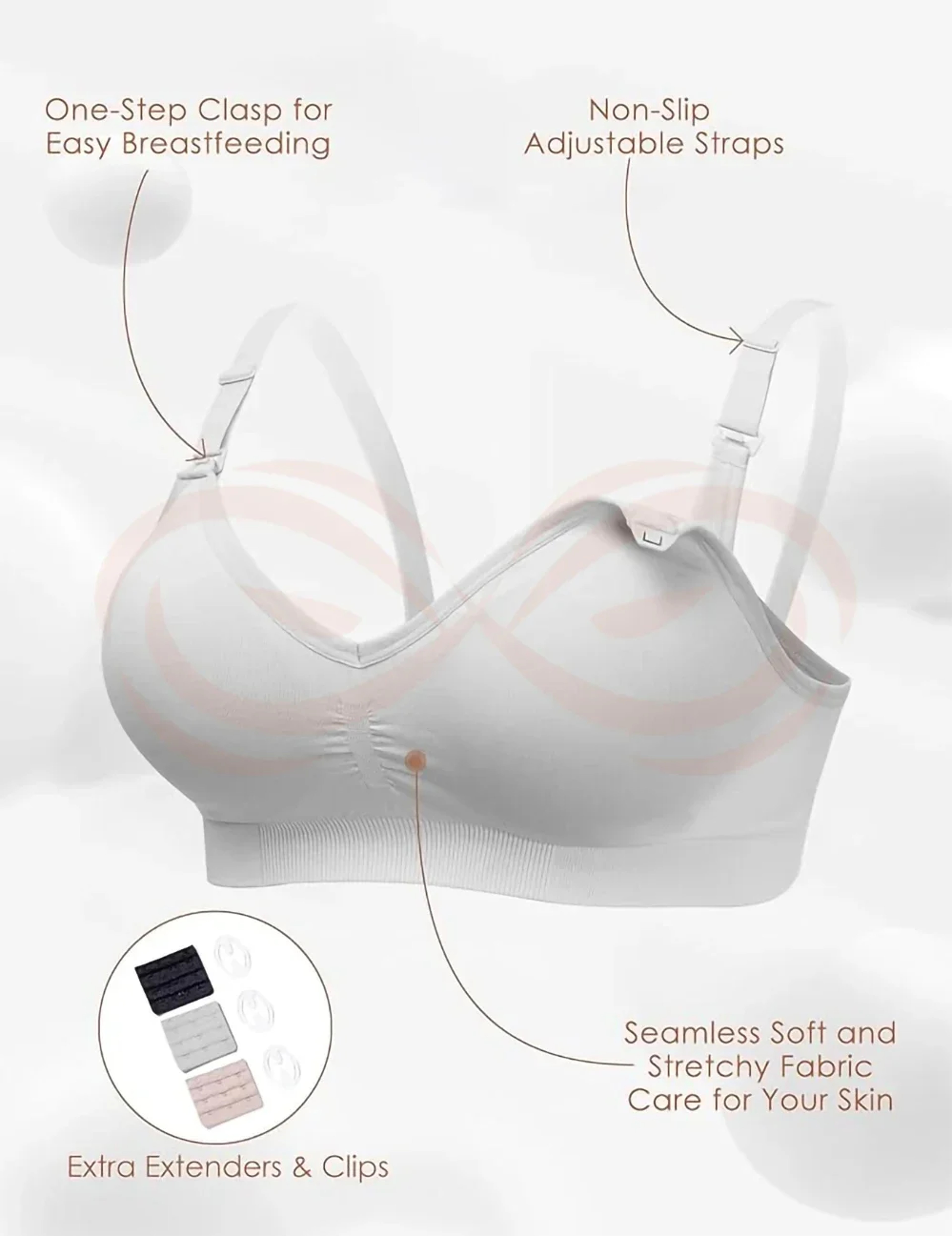 Seamless Nursing Bra Wirefree Maternity Bralette for Breastfeeding – view 2