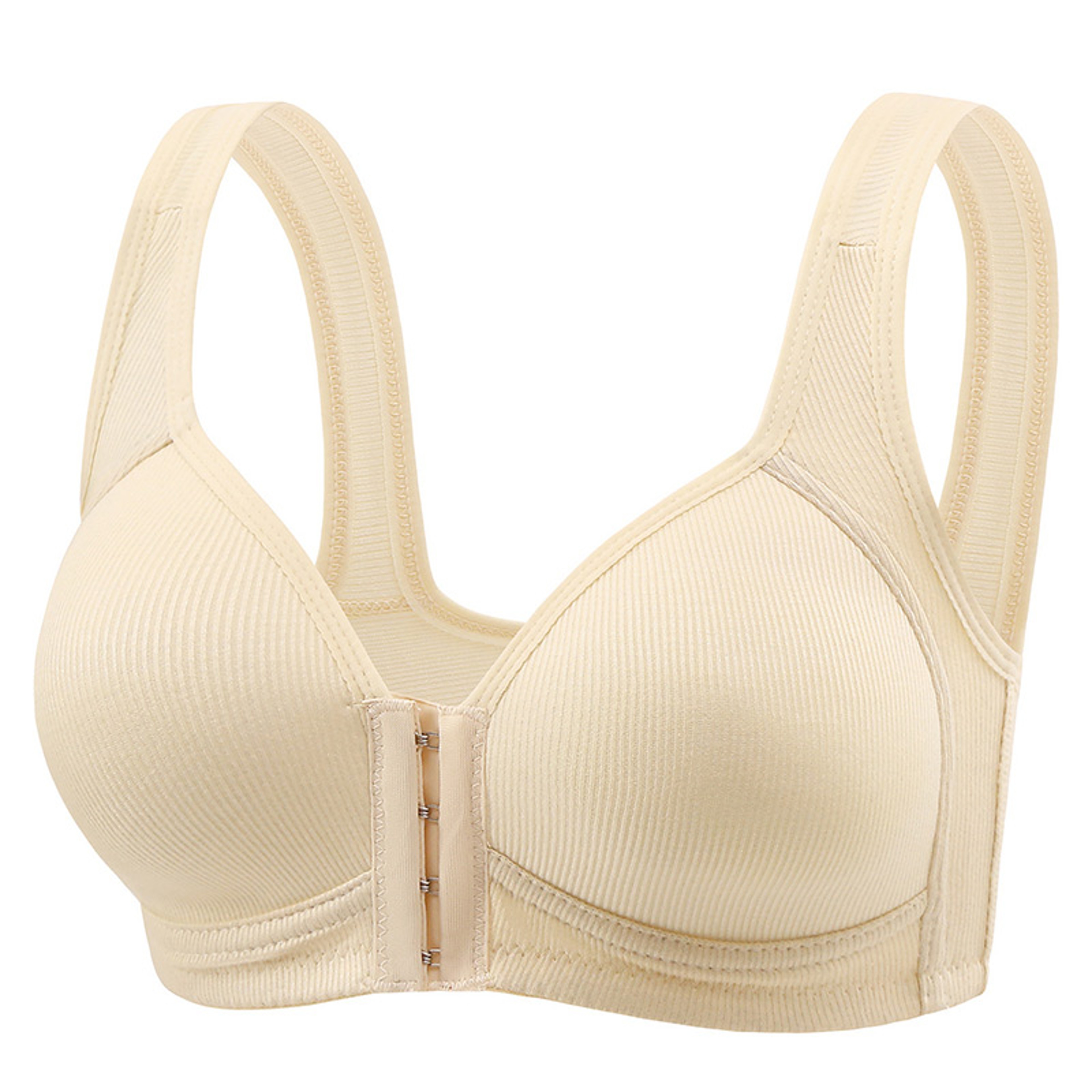 Womens Wire Free Front Button Bra with Full Cup Coverage – view 8