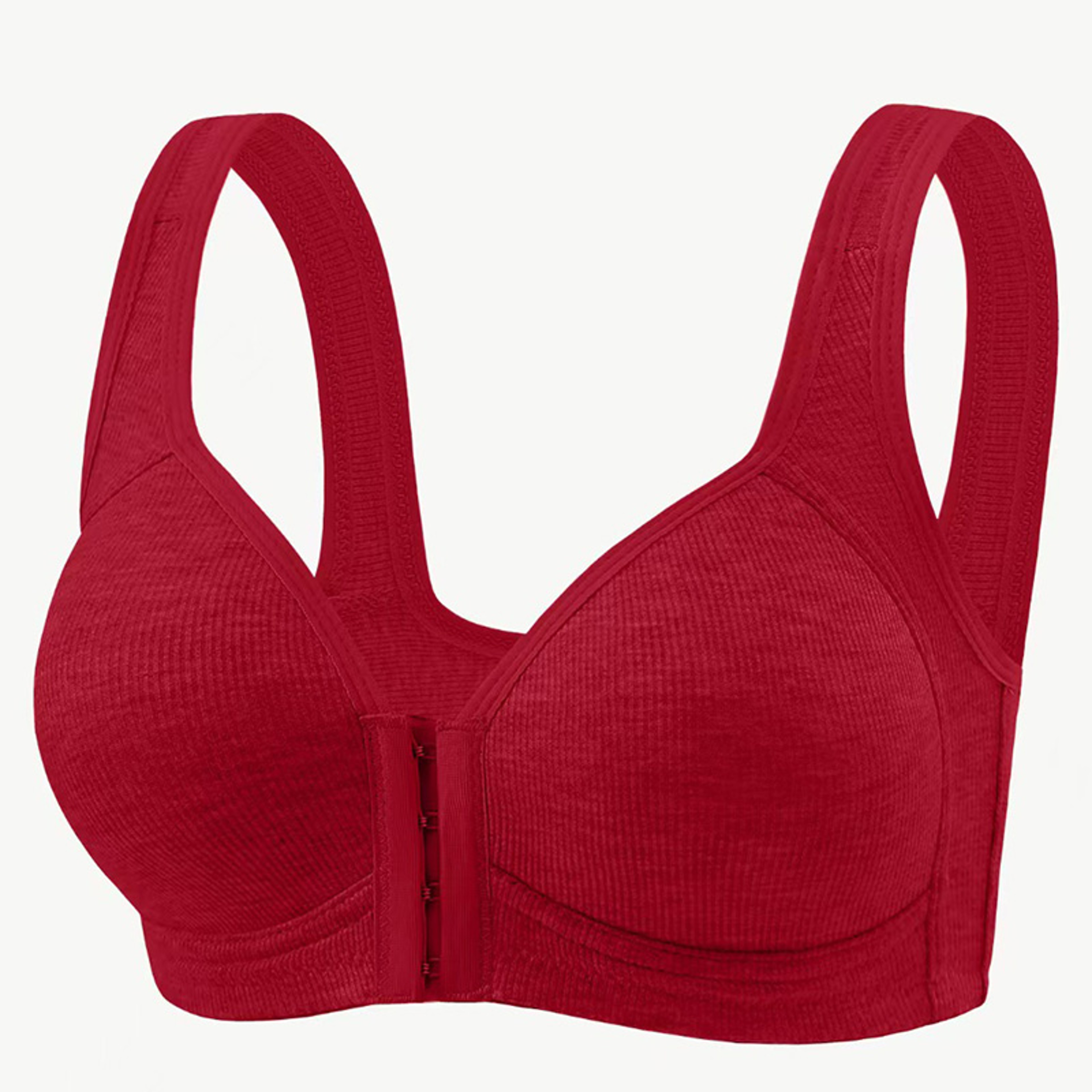 Womens Wire Free Front Button Bra with Full Cup Coverage – view 12