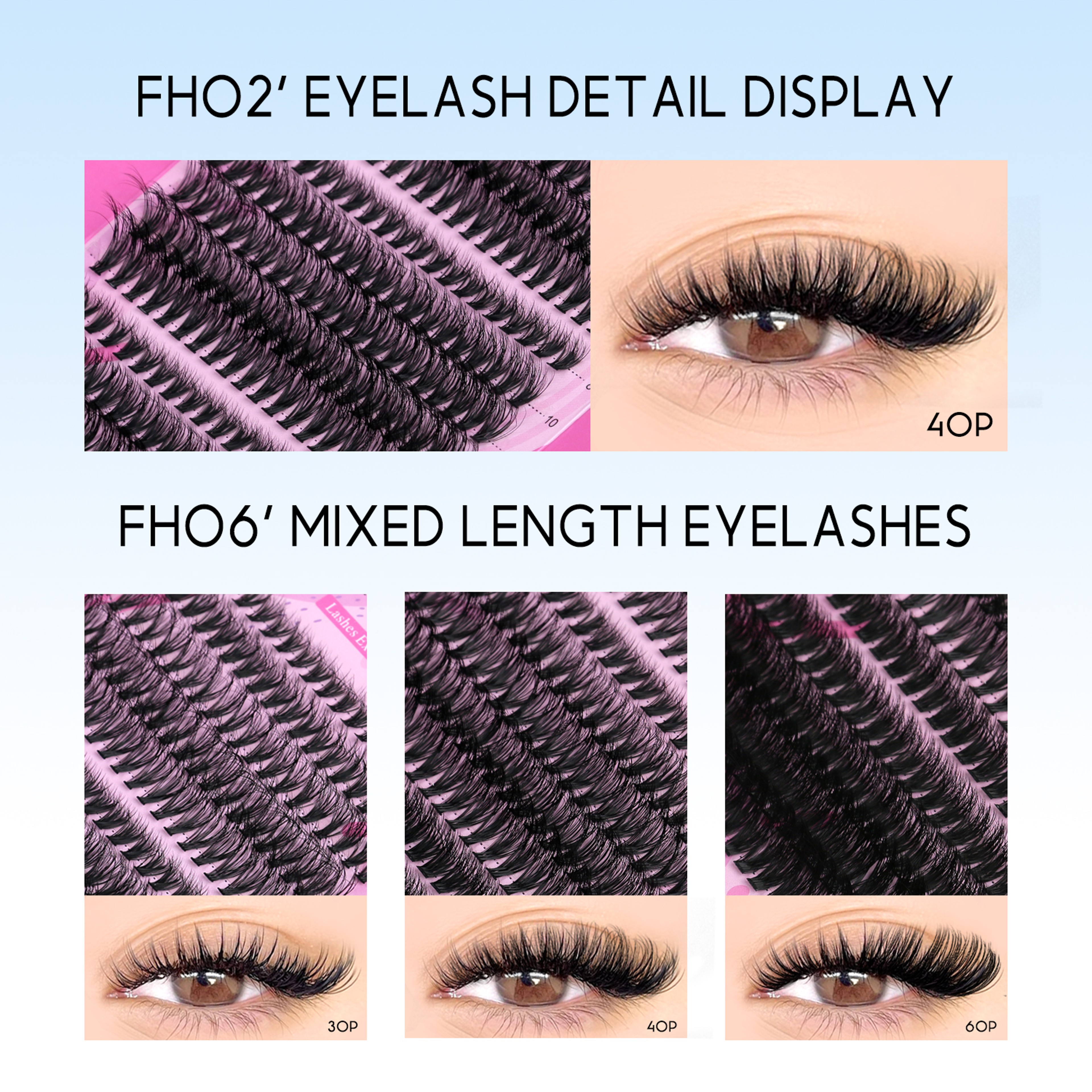 GROINNEYA DIY Lash Extension Kit Cluster Lashes With Bond  Seal For SalonQuality At Home 7
