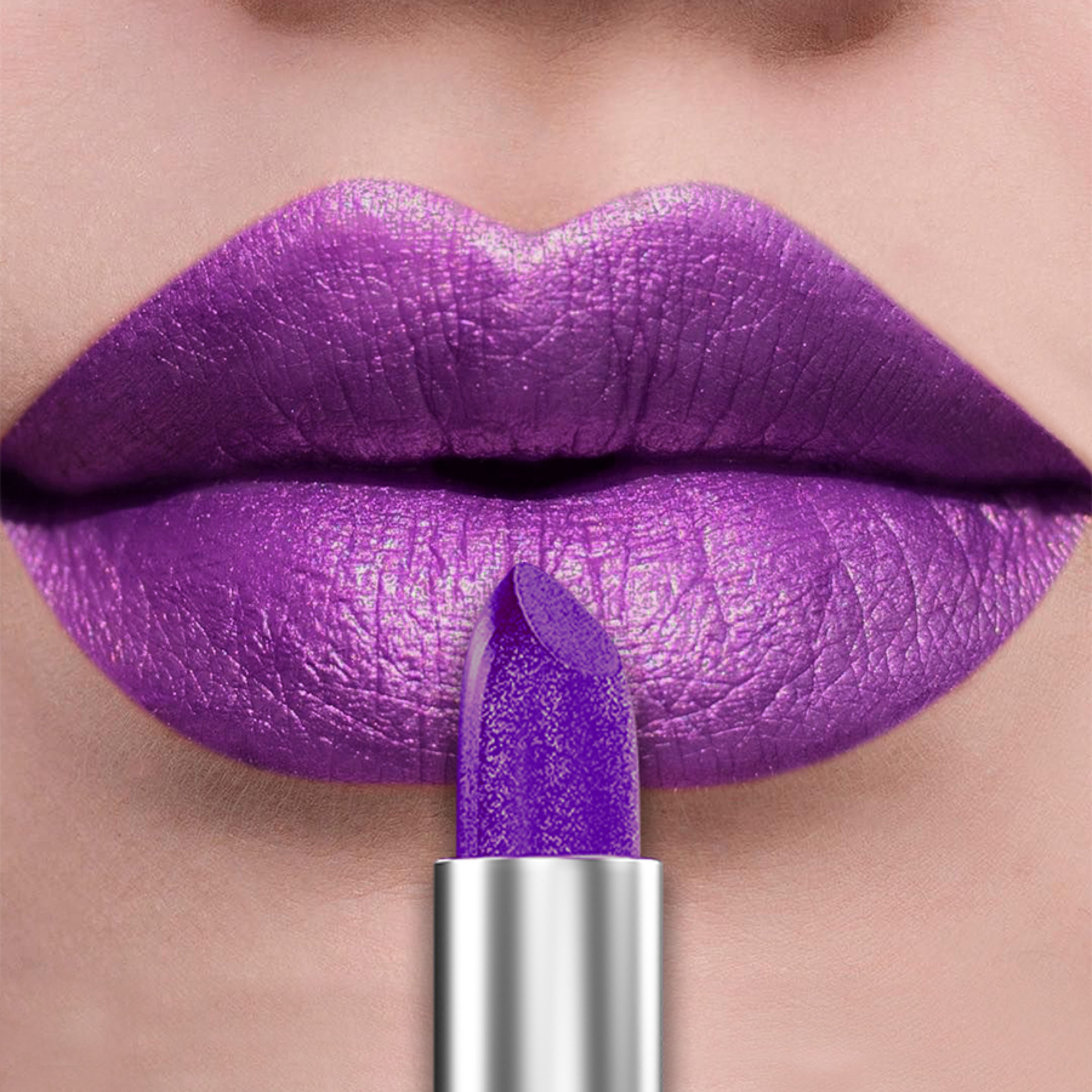Bold  Intense Glitter Shiny Metallic Lipstick Pearlescent Lip Tint Long Lasting Matte Lip Makeups 9