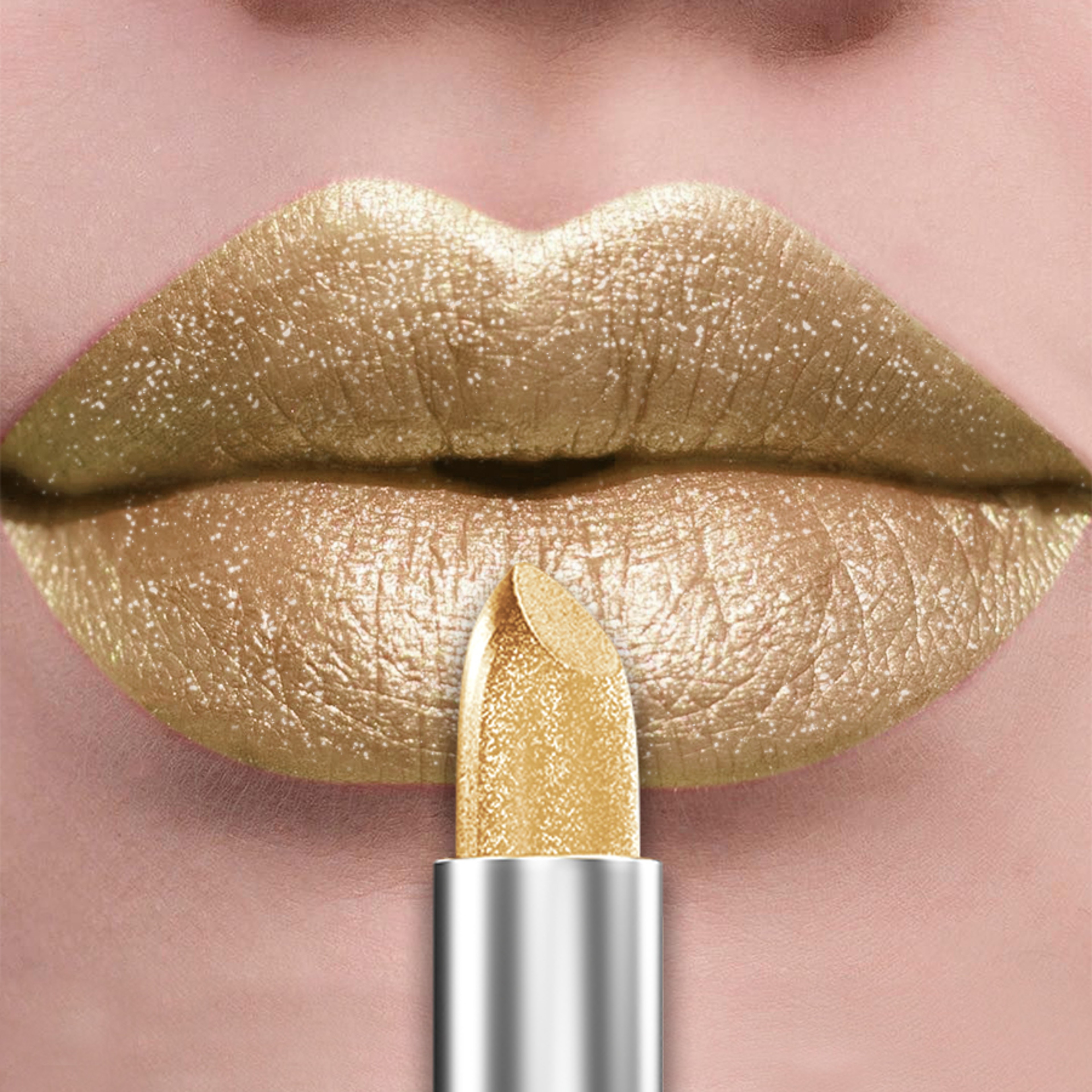 Bold  Intense Glitter Shiny Metallic Lipstick Pearlescent Lip Tint Long Lasting Matte Lip Makeups 12