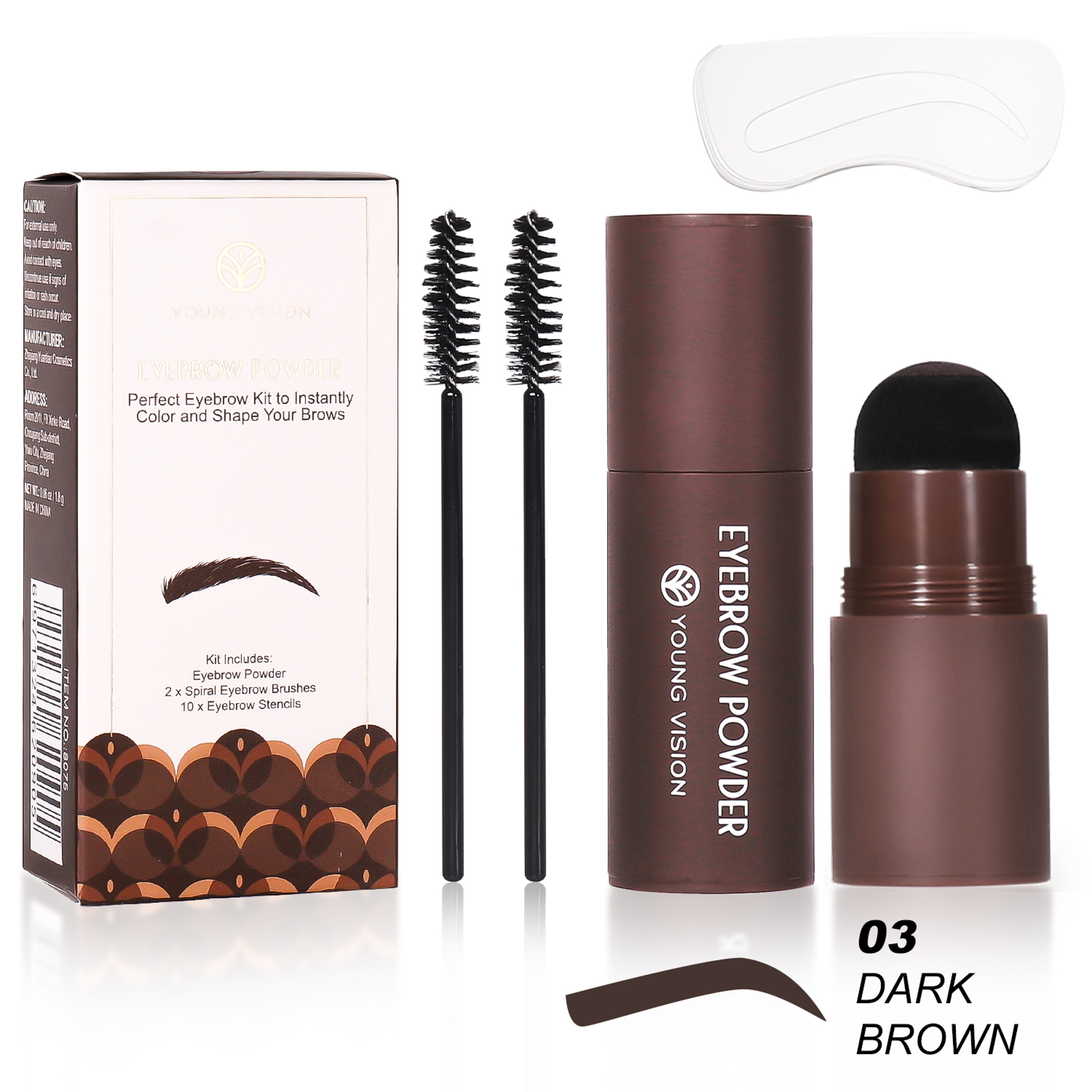 Professional Eyebrow Stamp Kit Waterproof Brow Shaping Makeup Tool – view 12