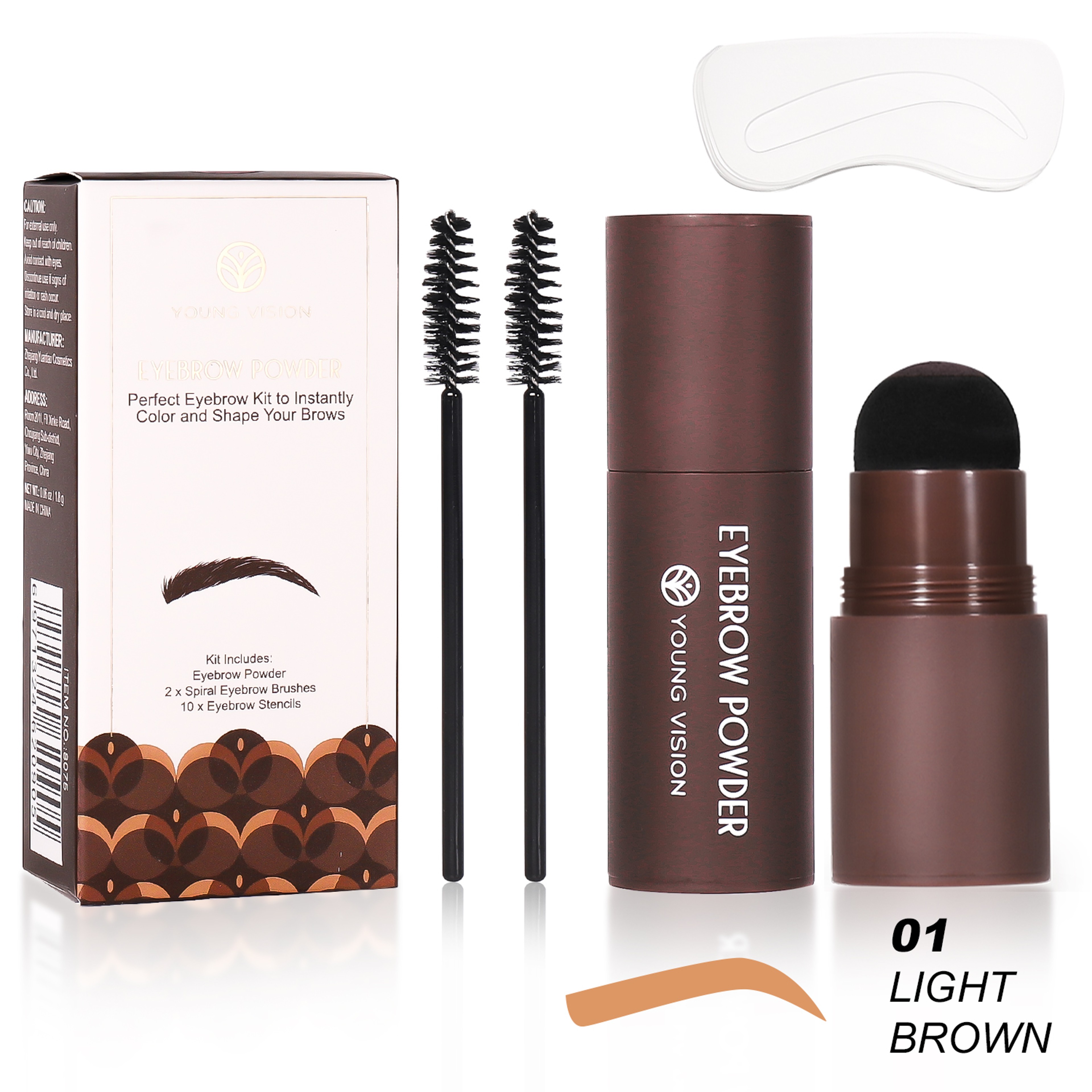 Professional Eyebrow Stamp Kit Waterproof Brow Shaping Makeup Tool – view 15